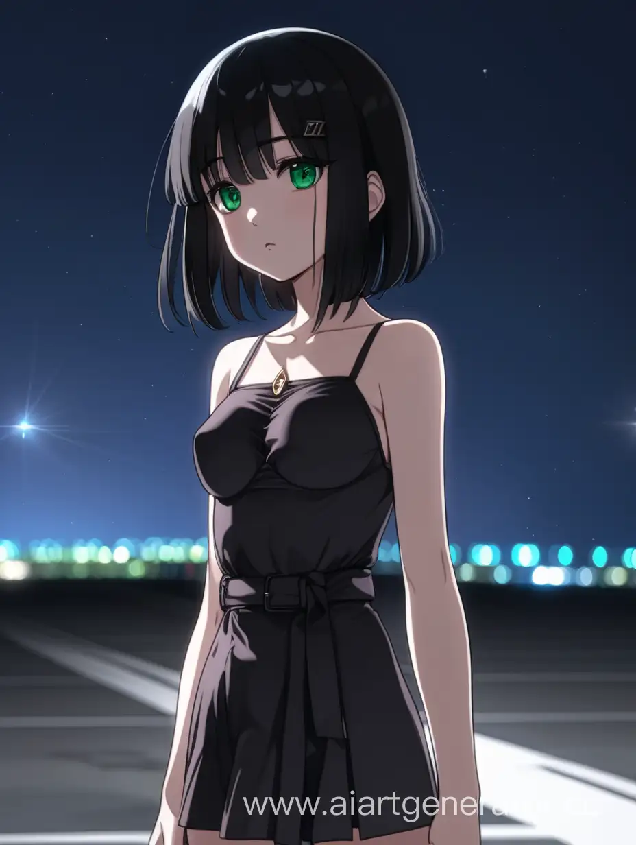 Crying-Anime-Girl-with-Black-Bobcut-Hair-on-Summer-Night-Runway