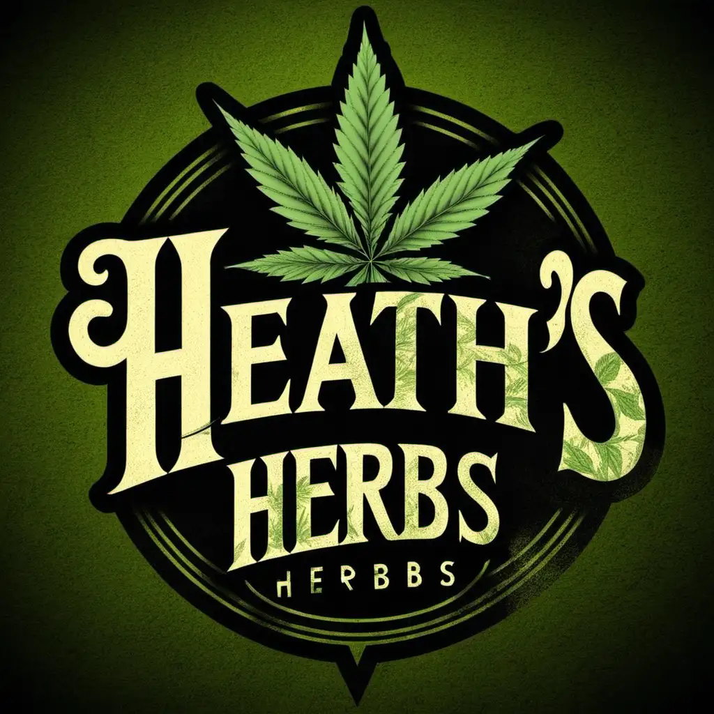Vibrant Logo Design for Heaths Herbs Marijuana Brand