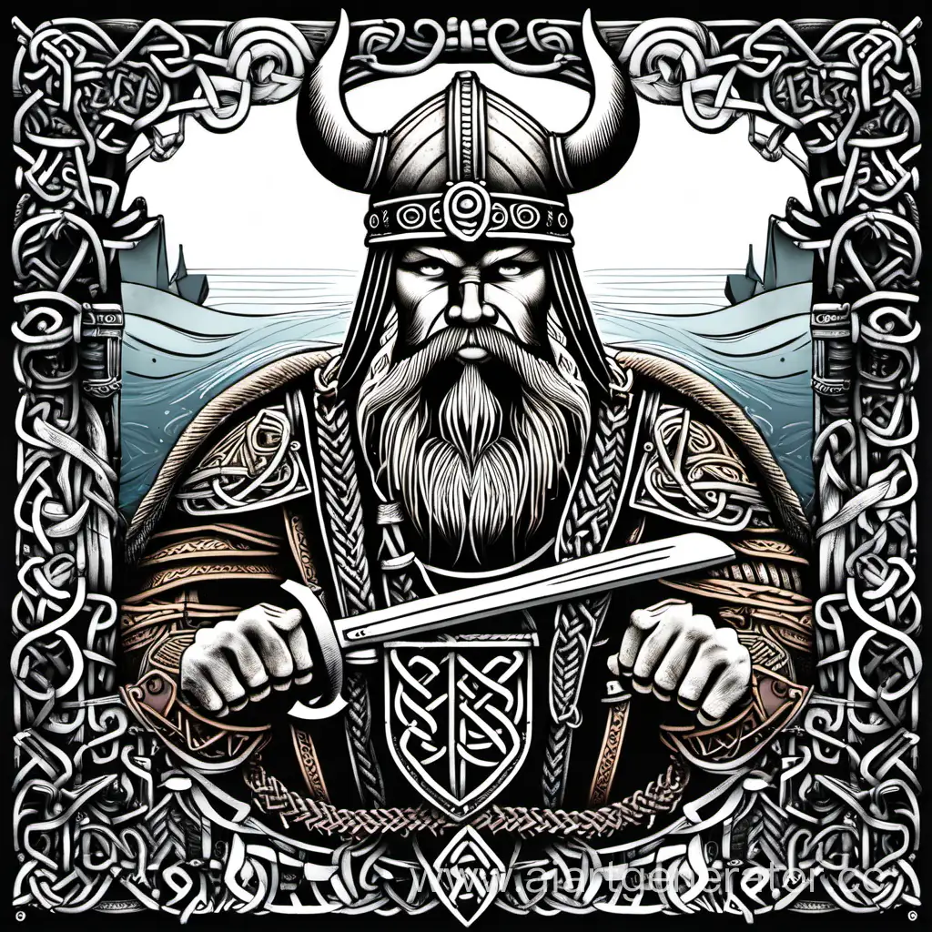 Mighty-Viking-Warrior-Brandishing-Axe-in-Fierce-Battle