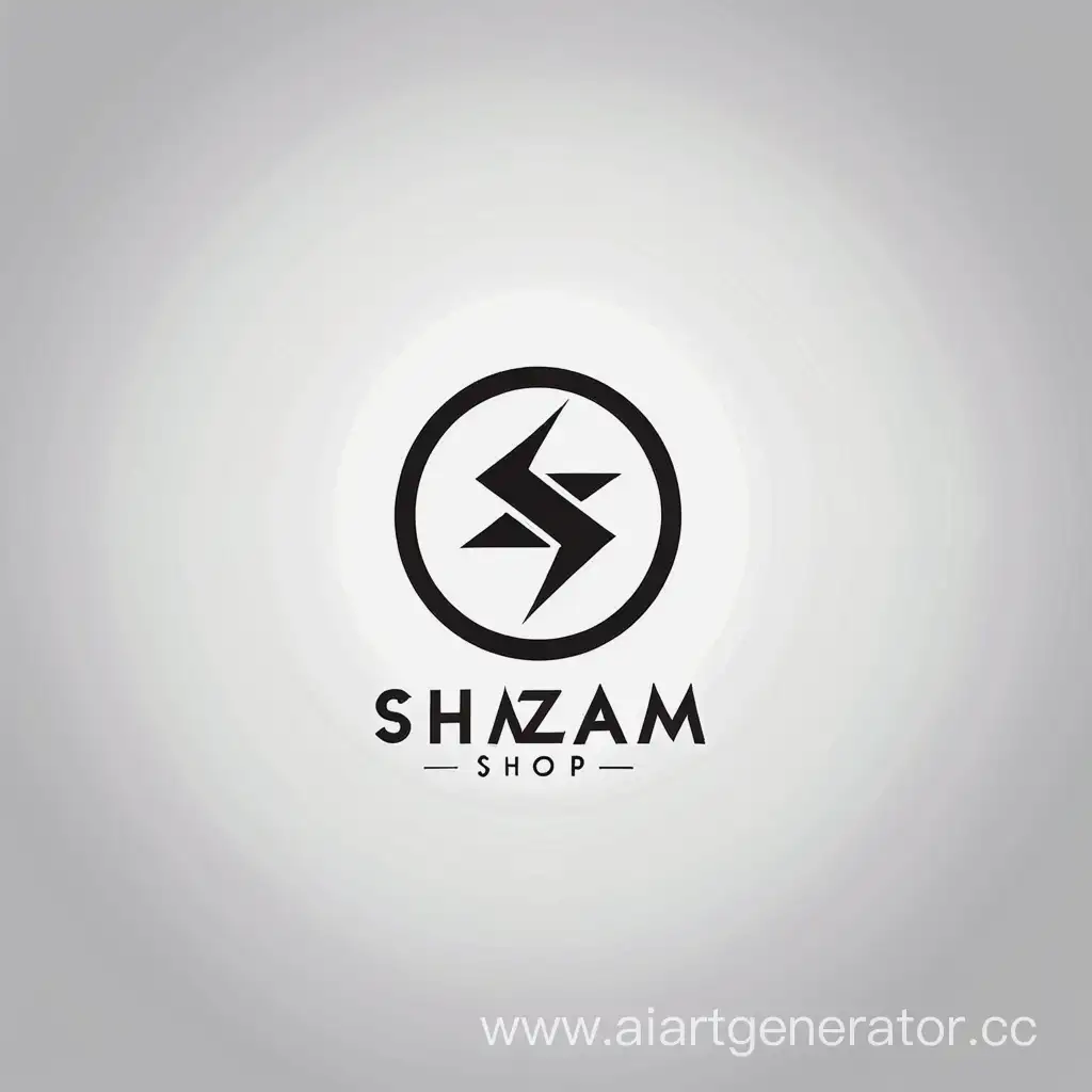 придумай минималистичный логотип для магазина одежды "SS Shazam shop"