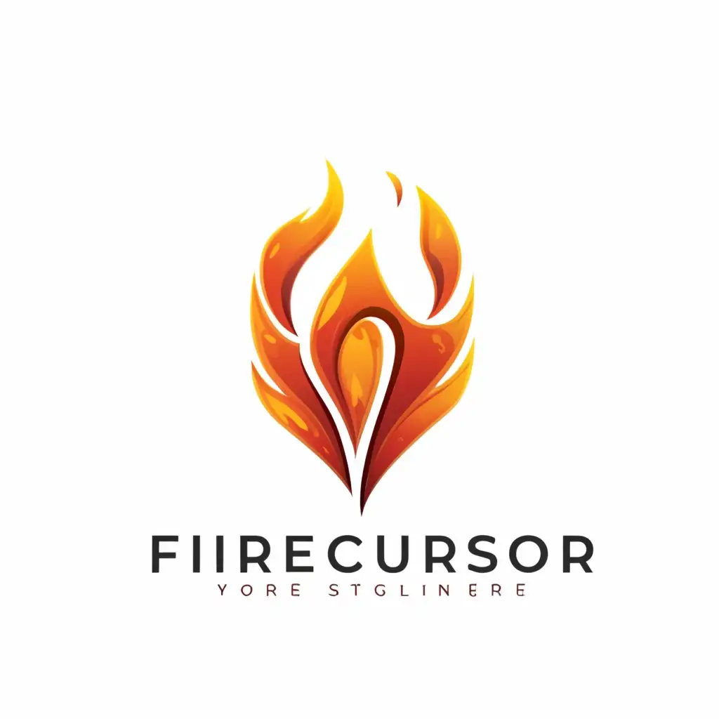 a logo design,with the text "fire cursor", main symbol:fire cursor,complex,be used in Nonprofit industry,clear background