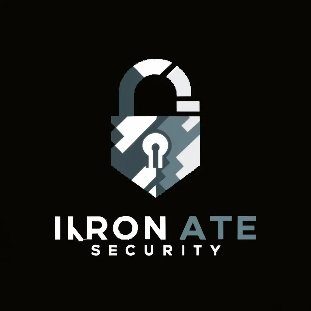 a logo design,with the text "IronGate Security", main symbol:Security,Moderate,clear background
