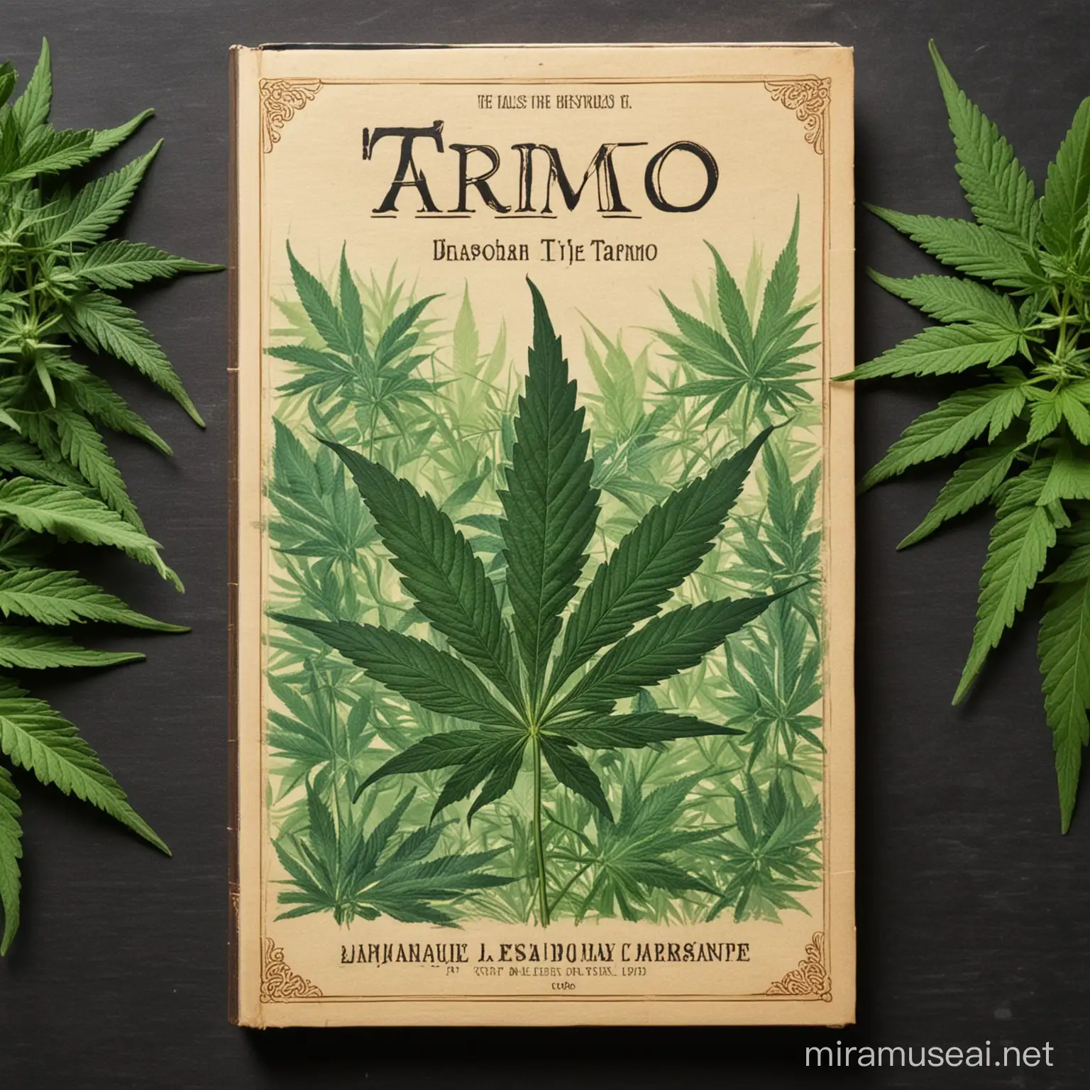 A book with a title The tales of professor Tarimo, the cover should have a cannabis leaf only and author Emmanuel Tarimo