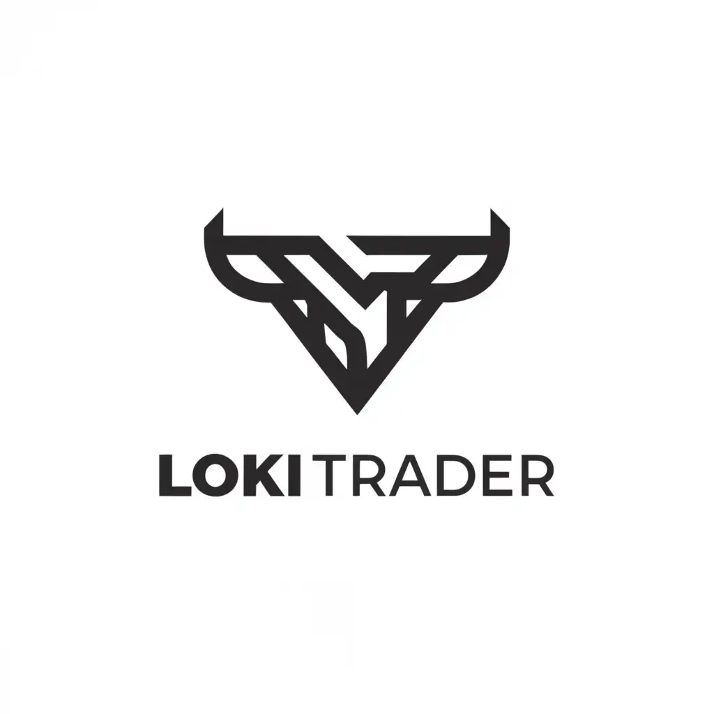 a logo design,with the text "Loki Trader", main symbol:Bull,Moderate,be used in Finance industry,clear background