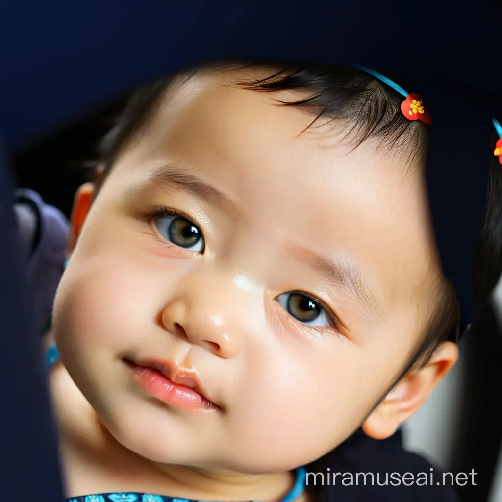 The 4D avatar predicts the avatar of a newborn, Chinese nationality