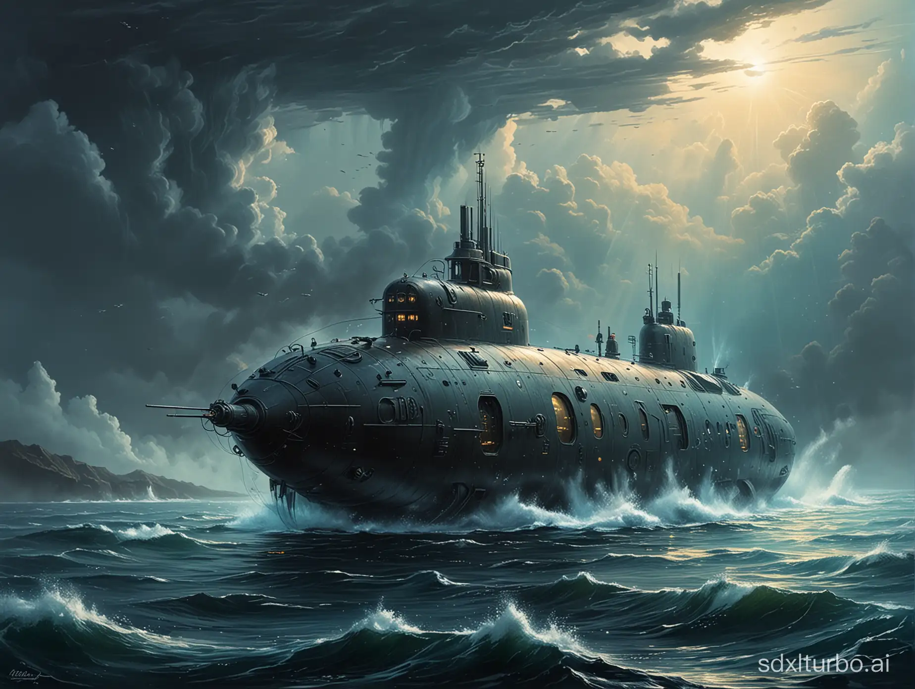 潜水艇科幻画