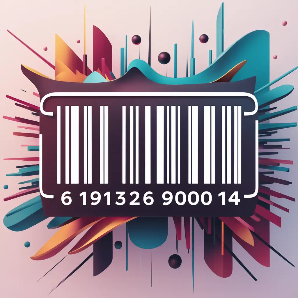 Colorful Barcode Pattern on White Background
