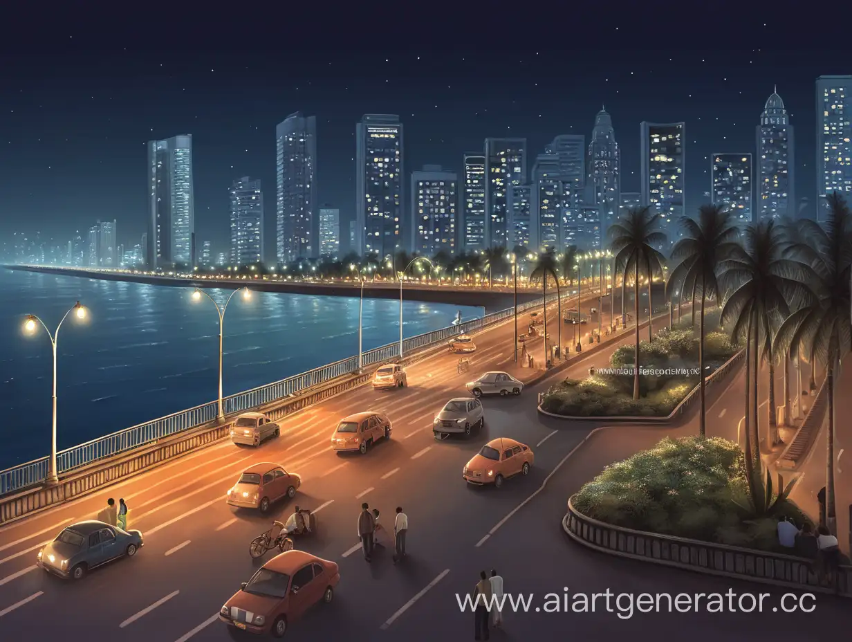 Mesmerizing-Night-View-of-Mumbai-Marine-Drive-City-Lights-and-Sea-Beauty