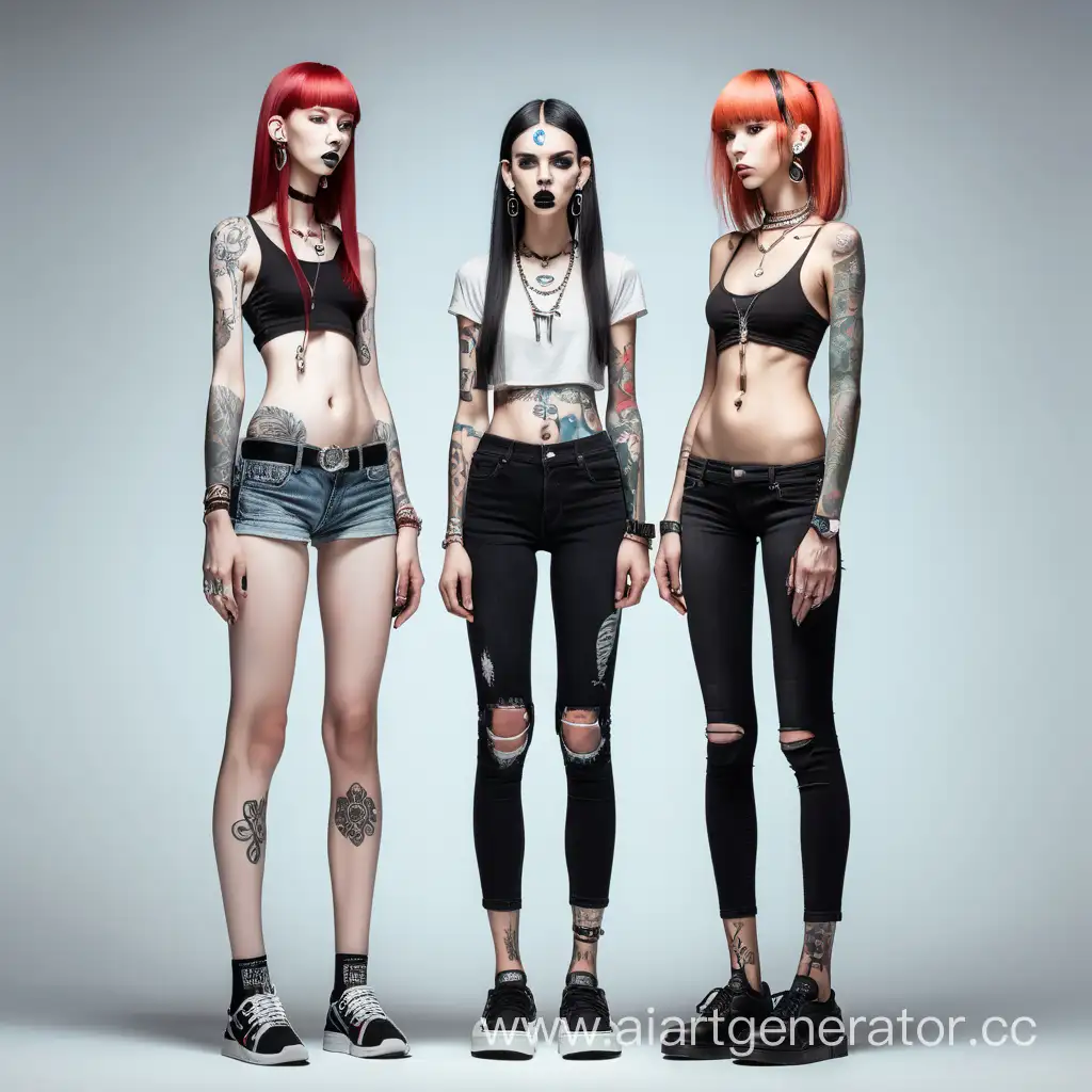 Two-Skinny-Women-with-Piercings-Standing-Tall