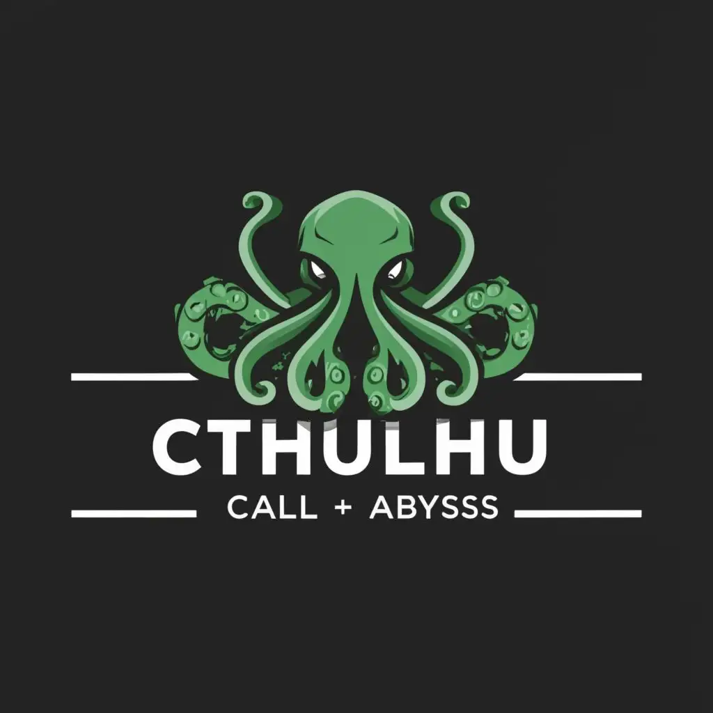 a logo design,with the text "call from abyss", main symbol:Cthulhu,Minimalistic,be used in Entertainment industry,clear background