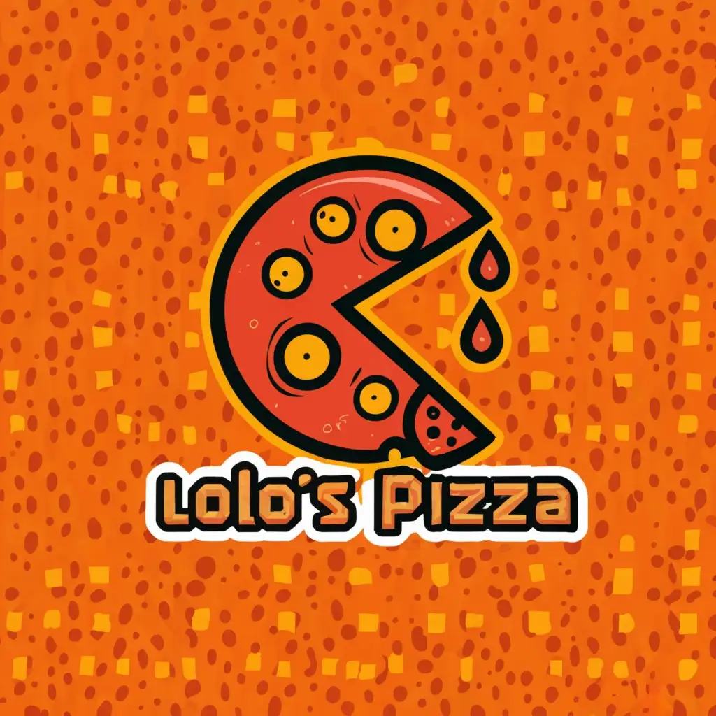 a logo design,with the text "Lolo's Pizza", main symbol:Pac-Man,Moderate,be used in Restaurant industry,clear background
