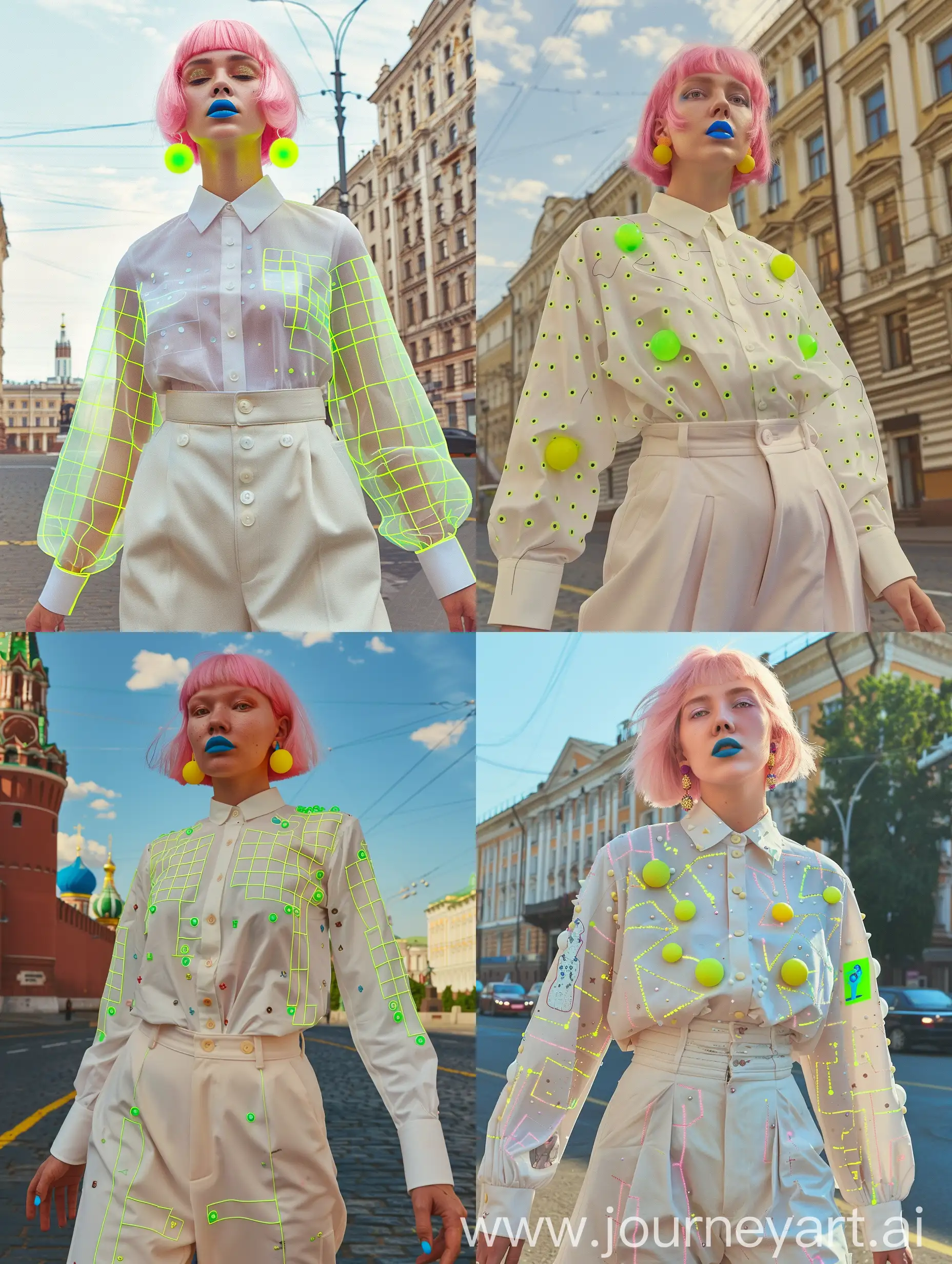 HyperRealistic-Model-with-Neon-Accessories-Strolling-Moscow-Streets