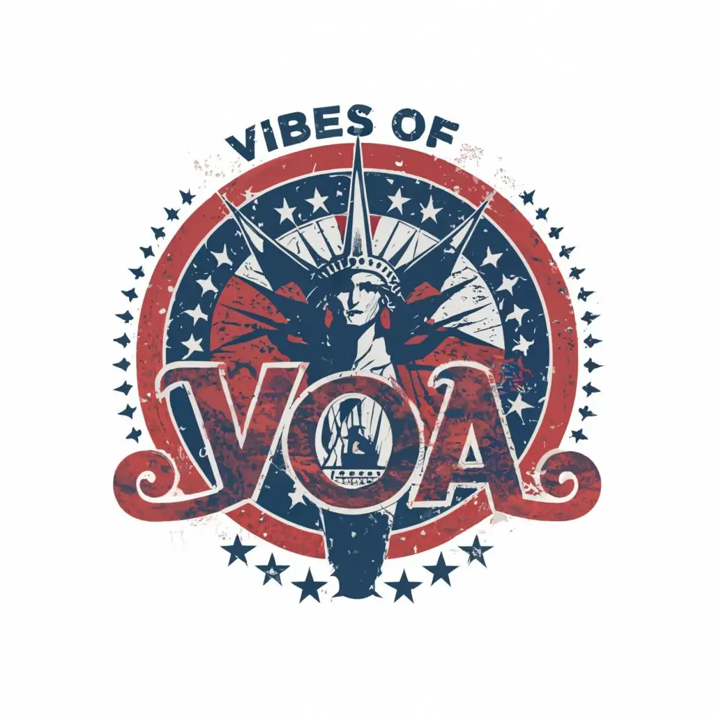 LOGO-Design-For-Vibes-of-America-Patriotic-Theme-with-VOA-Emblem