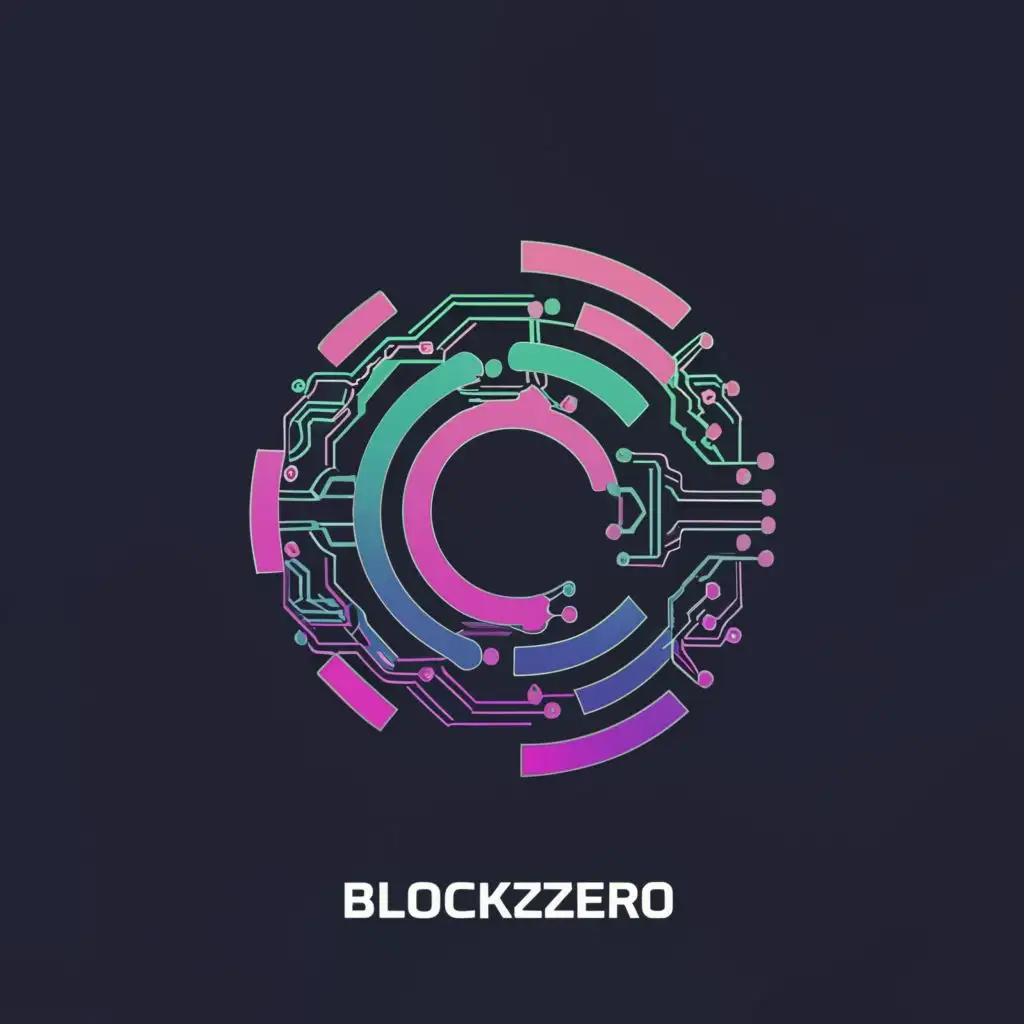 Logo, Create a logo with a giant number 0 in the white background, cyberpunk, dystopian, with the text "Blockzer0", typography, be used in Technology industry