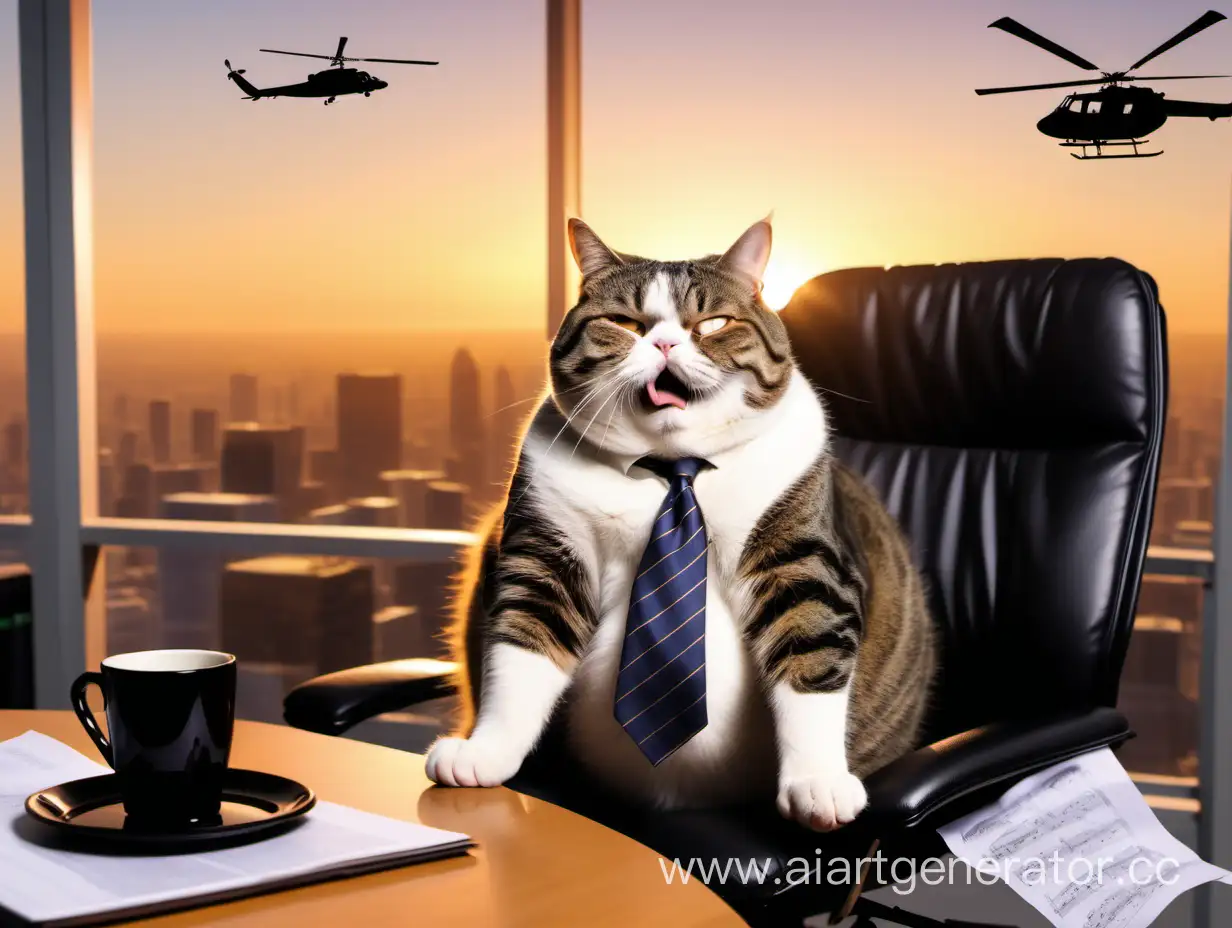 Office-Helicopter-Cat-Musical-Meows-and-Sunset-Escapades