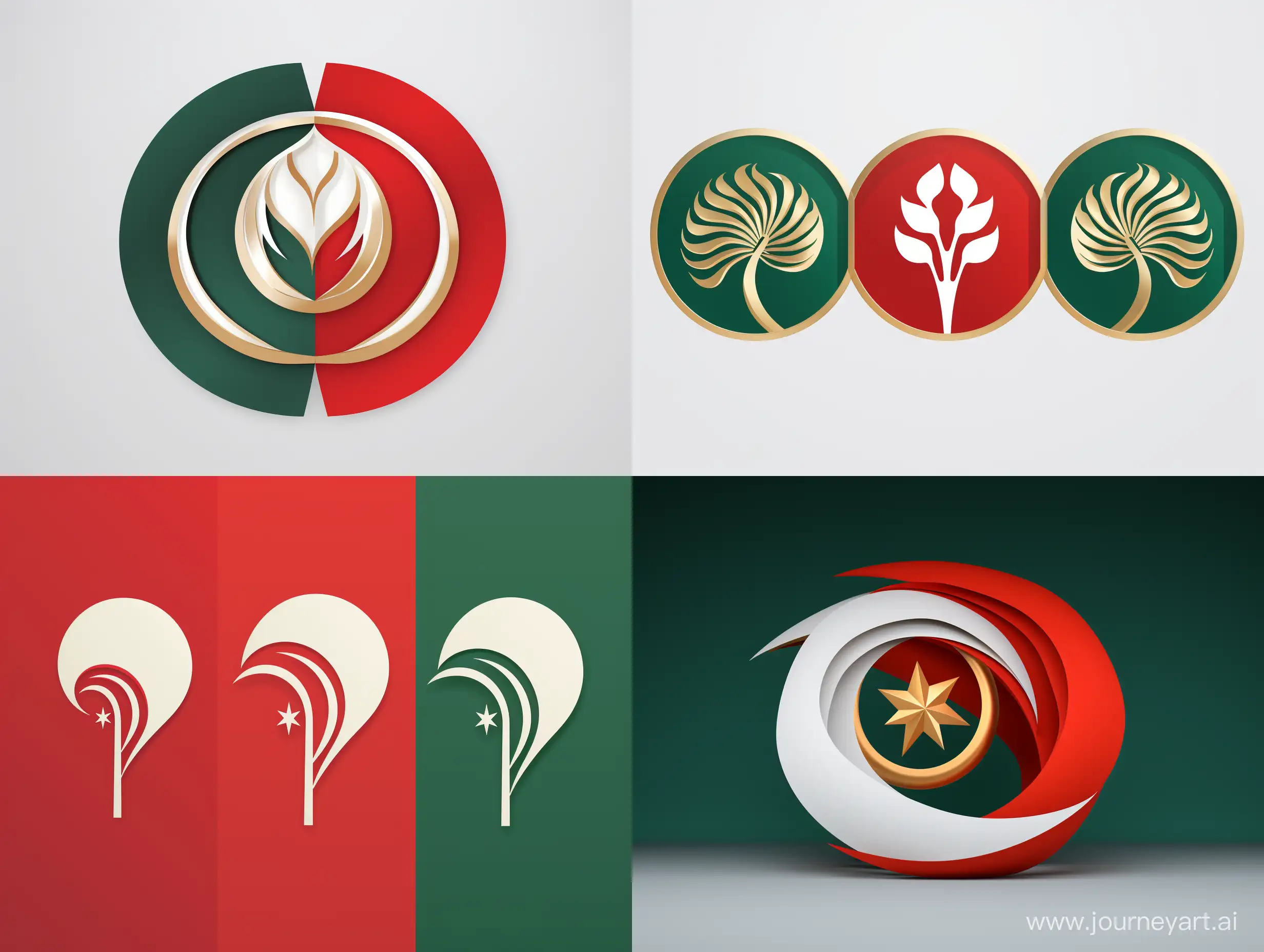 Morocco-Algeria-and-Tunisia-Flags-Blend-Logo-Design