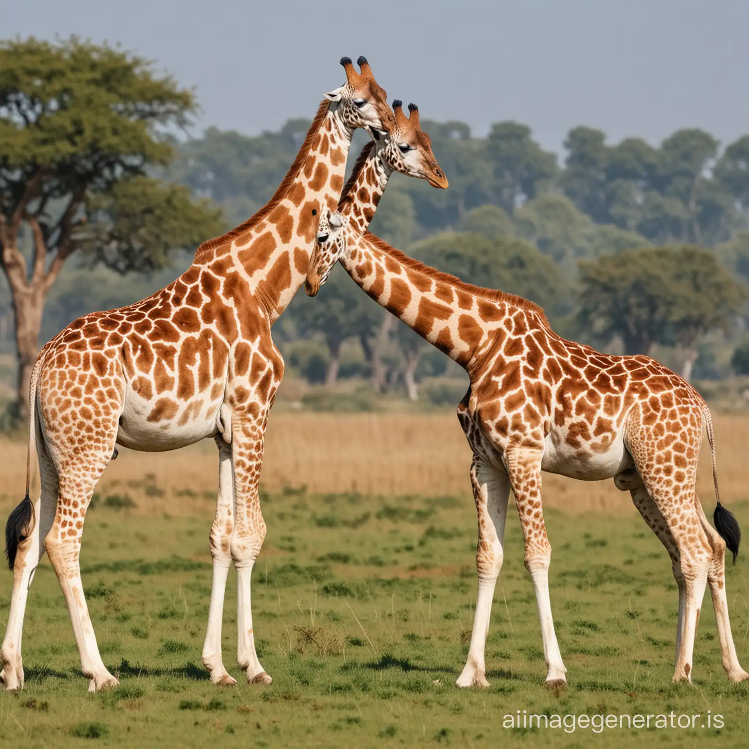 Breeding-Two-Giraffes-in-a-Savanna-Setting