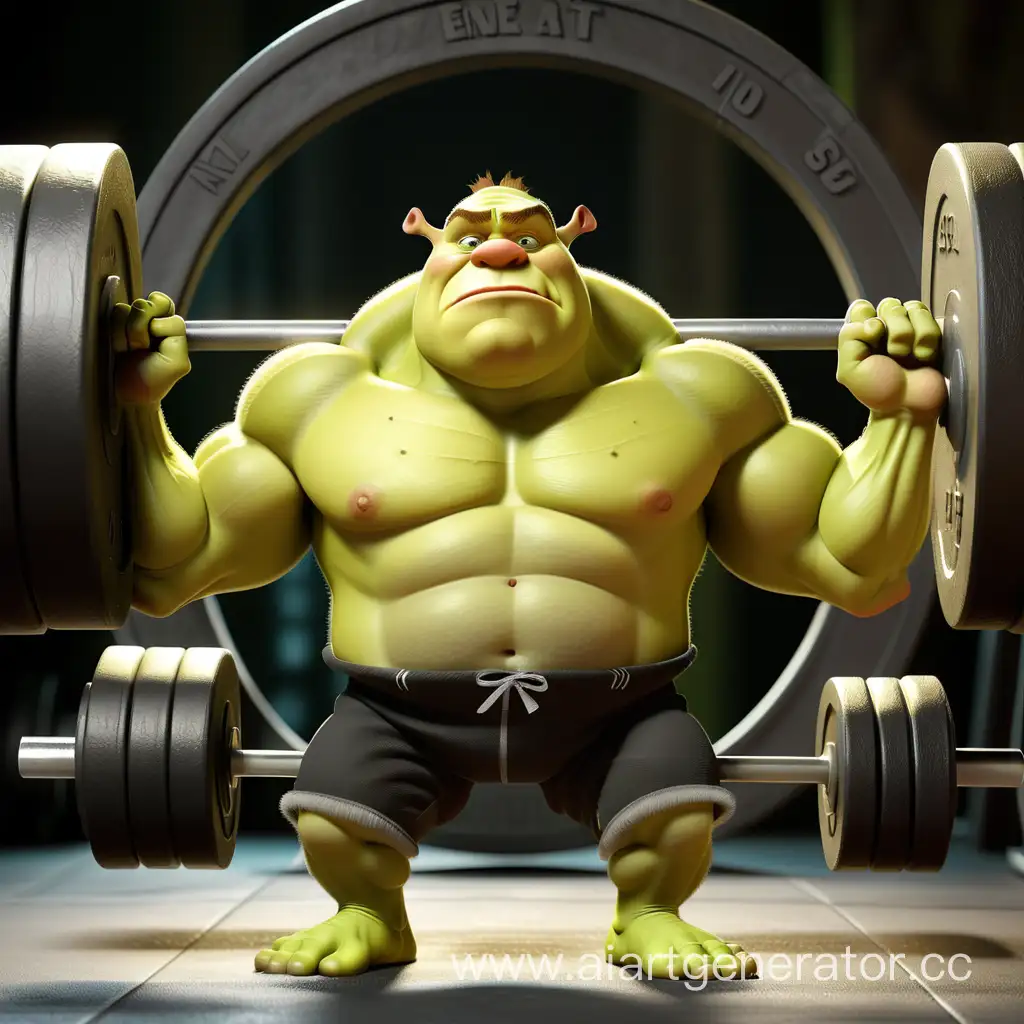Shreks-Intense-Workout-Mighty-Ogre-Sweating-with-a-Massive-Barbell