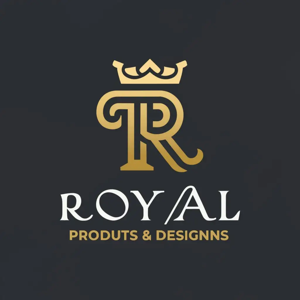 a logo design,with the text "Royal Products and Designs", main symbol:It should be combination of letter R and some fashionable designs,Moderate,clear background