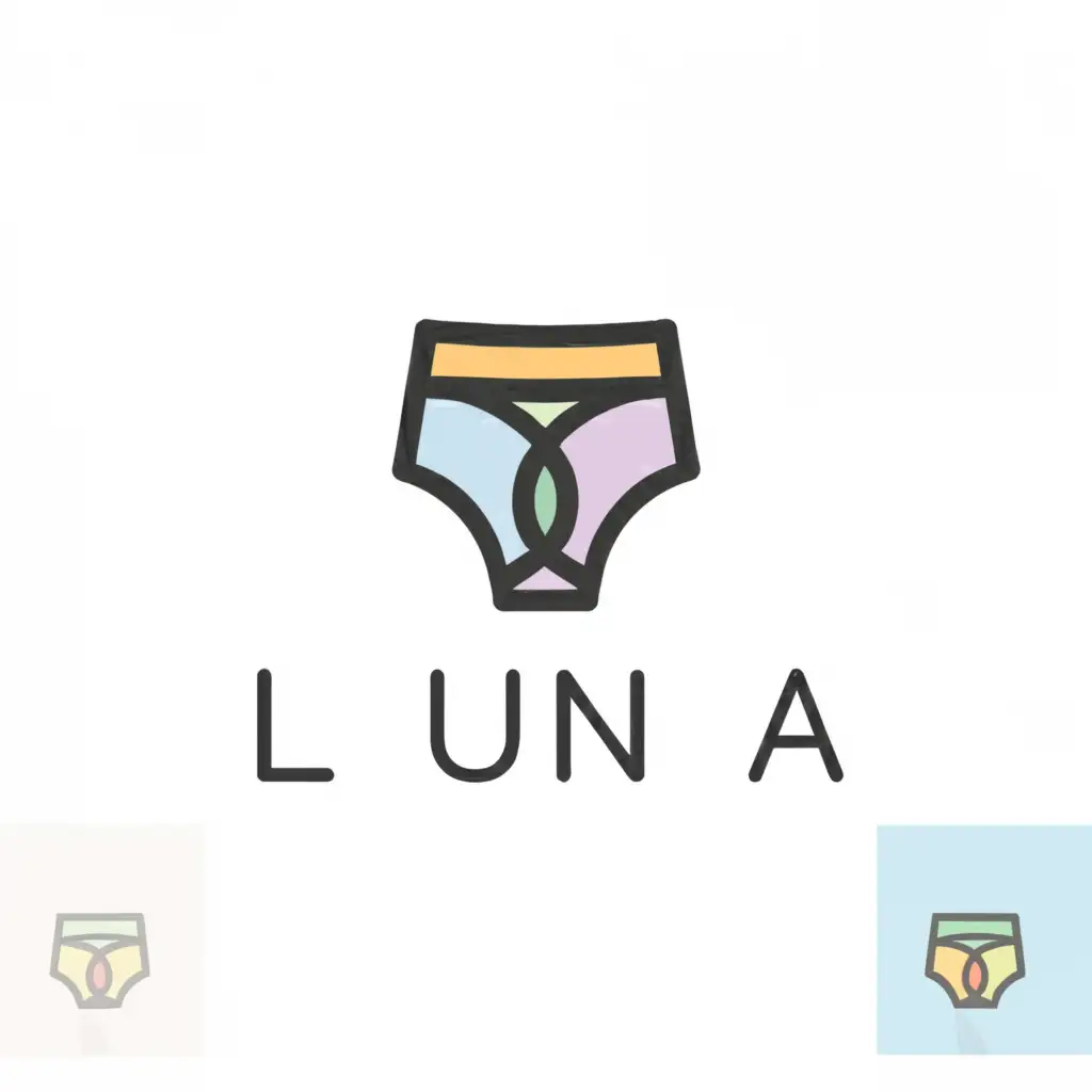 a logo design,with the text "luna", main symbol:underwear,Minimalistic,be used in Travel industry,clear background