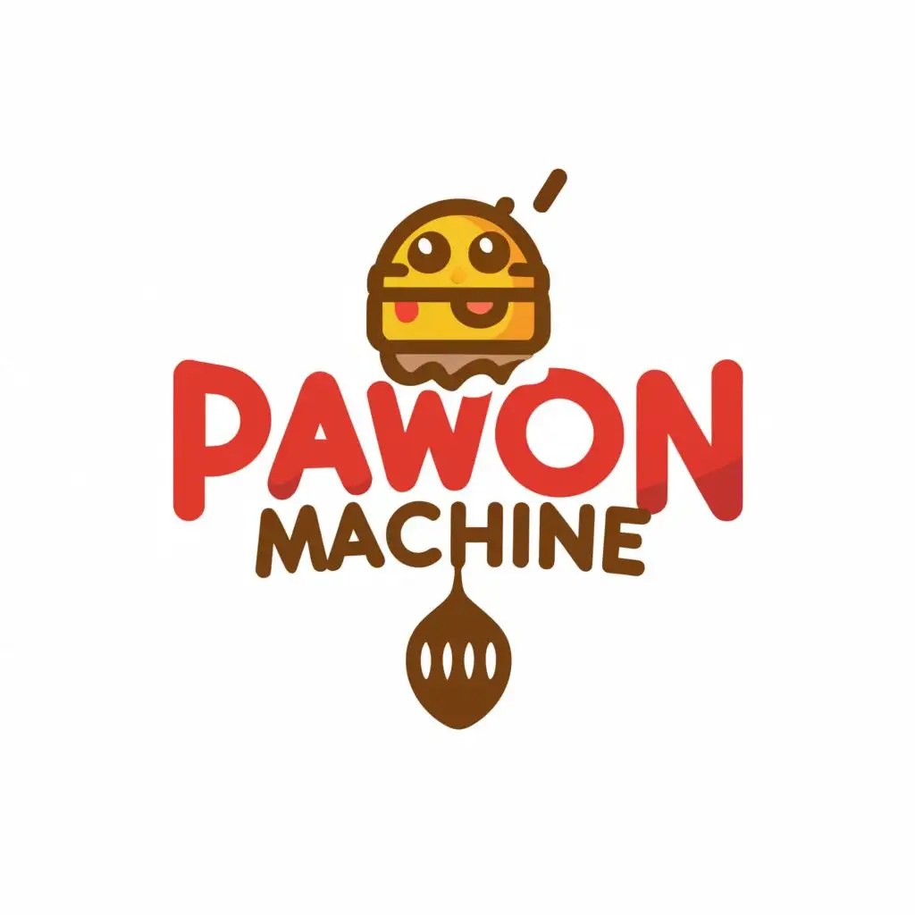 a logo design,with the text "Pawon Machine", main symbol:food,Moderate,be used in Restaurant industry,clear background, est 2024