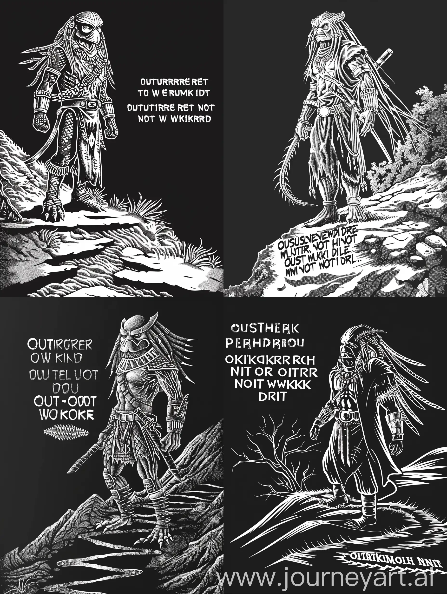 Mystical-PredatorShaman-Guards-Forbidden-Mountain-Trail-in-Intriguing-Vector-Lineart