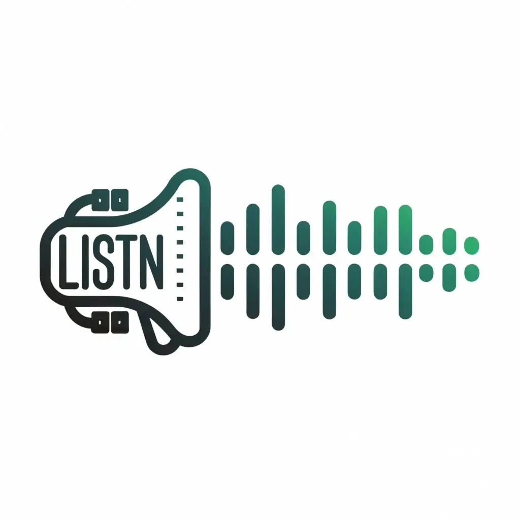 logo, music, with the text "Listen", typography, be used in Entertainment industry