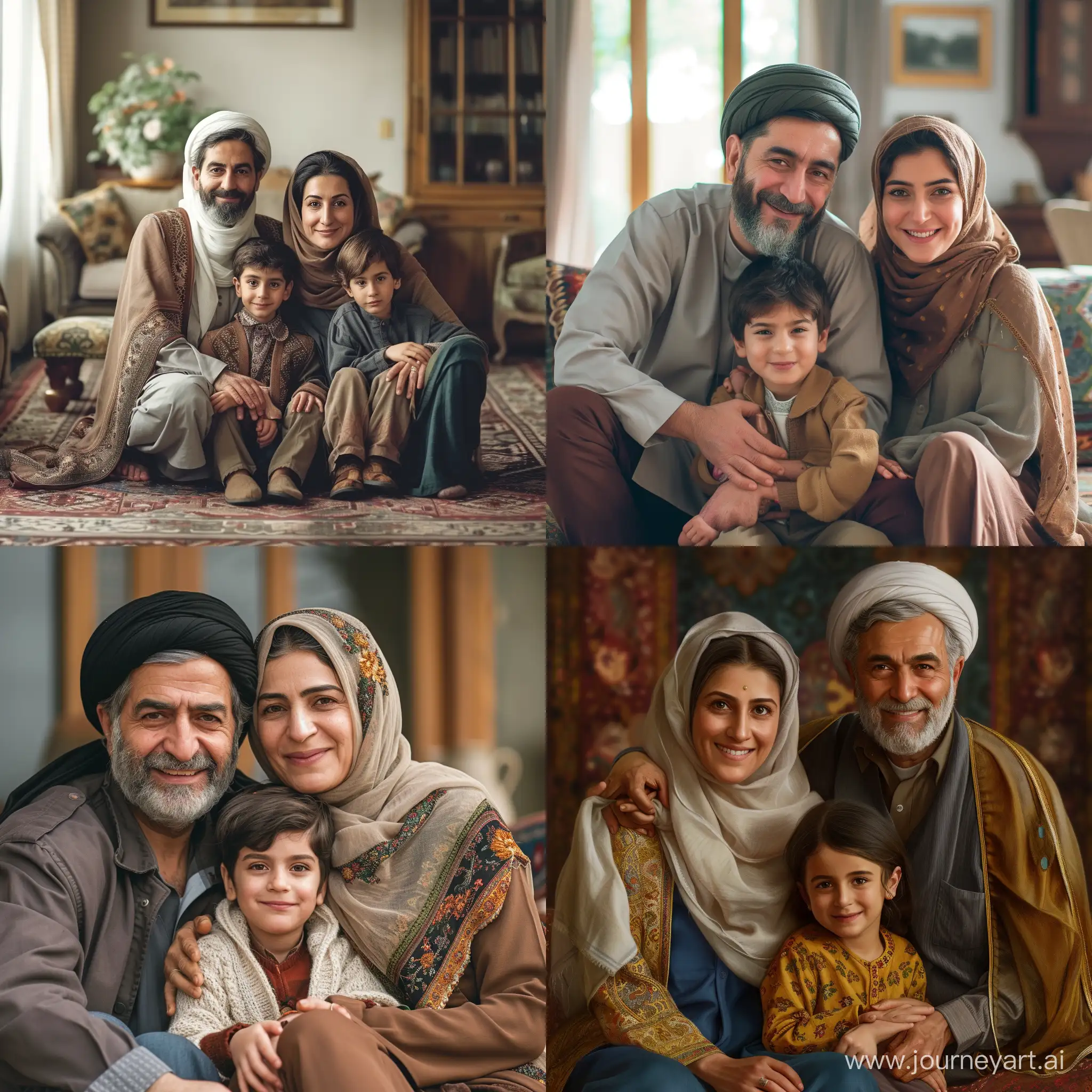 یک خانواده ایرانی برای تبلیغات بیمه زندگی