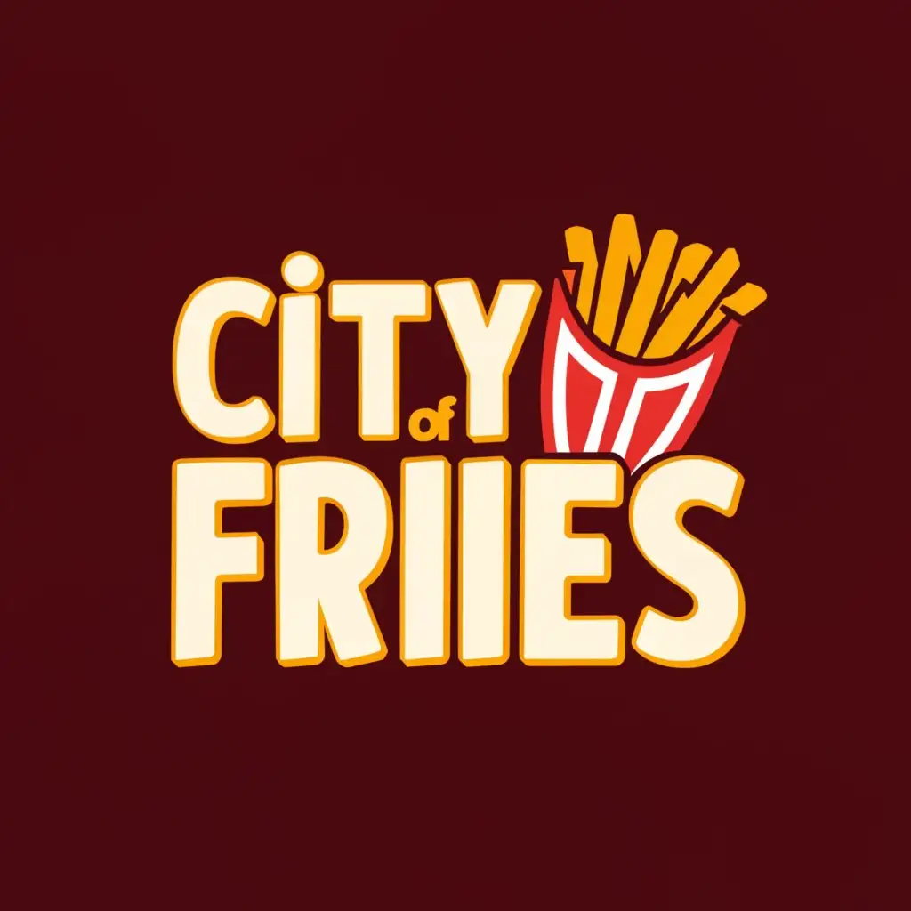 a logo design,with the text "CITY OF FRIES", main symbol:longest fries in the city!,Moderate,clear background