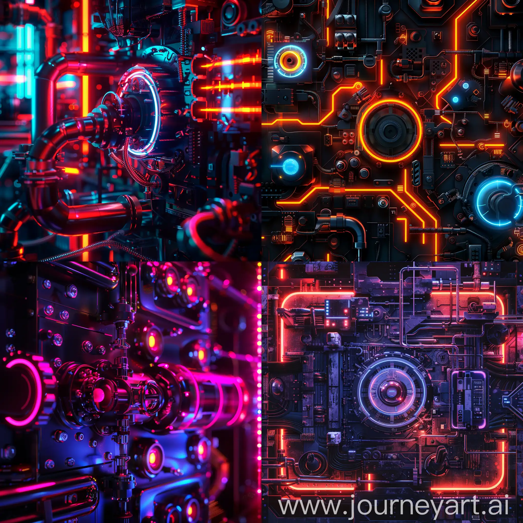 Futuristic-Steampunk-Neon-Desktop-Wallpaper-in-8K