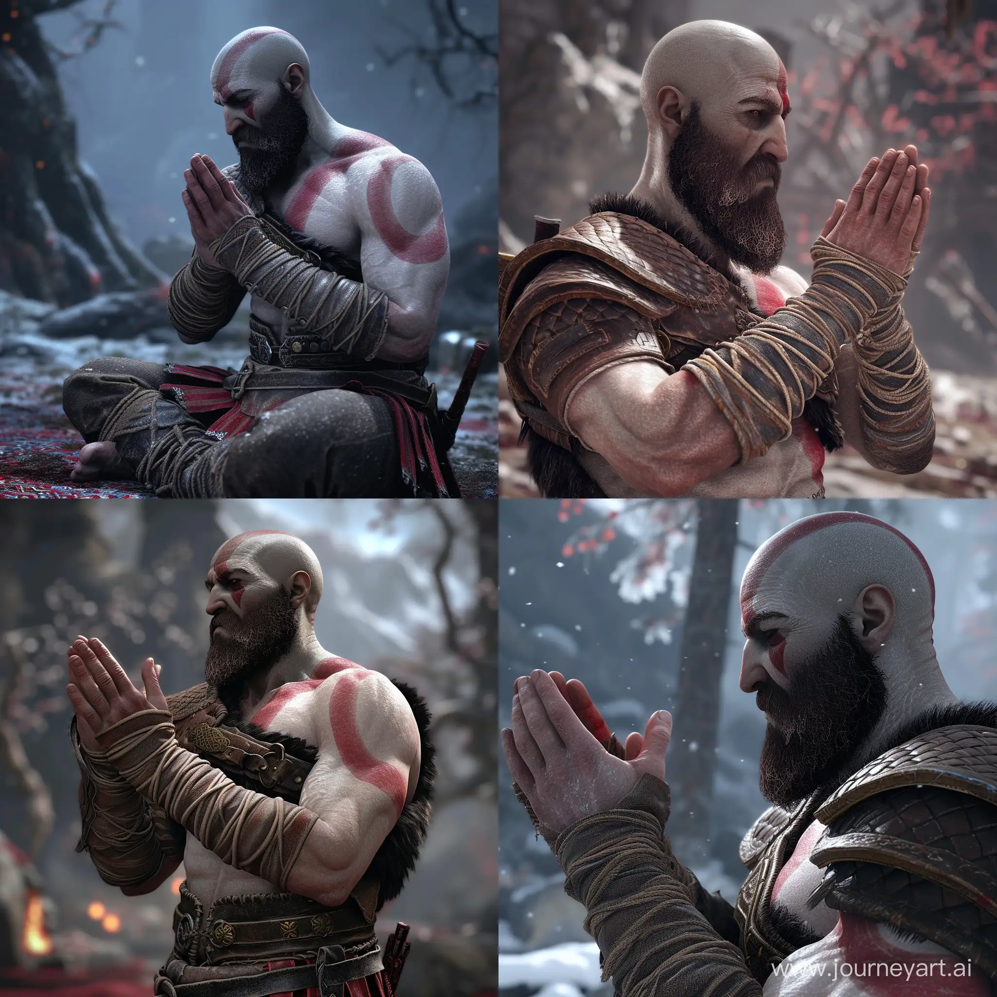 Kratos-the-God-of-War-in-Prayer-to-Allah