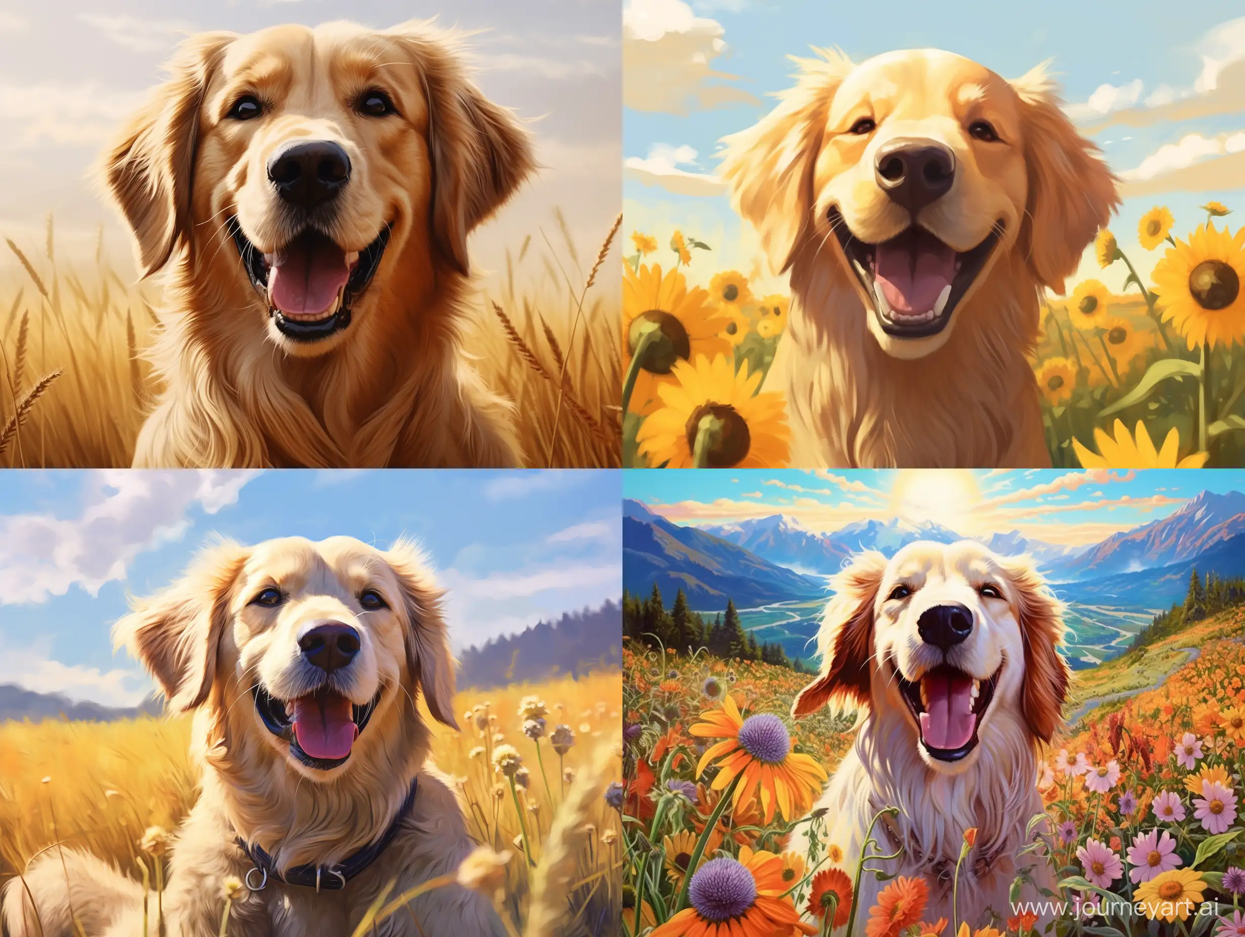 Joyful-Canine-Delight-Happy-Dog-in-Vibrant-43-Aspect-Ratio