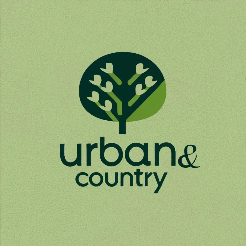 logo, tree, with the text "Urban & Country Calendar", typography