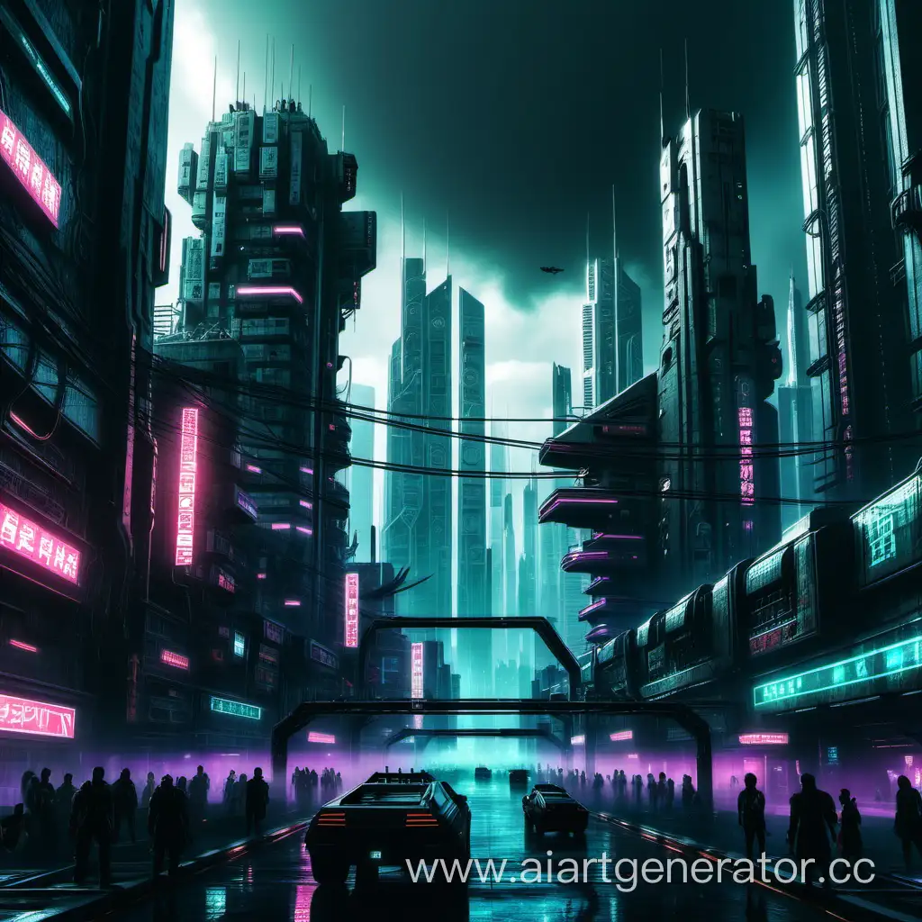 Futuristic-Cyberpunk-Cityscape-Illuminated-by-Neon-Lights