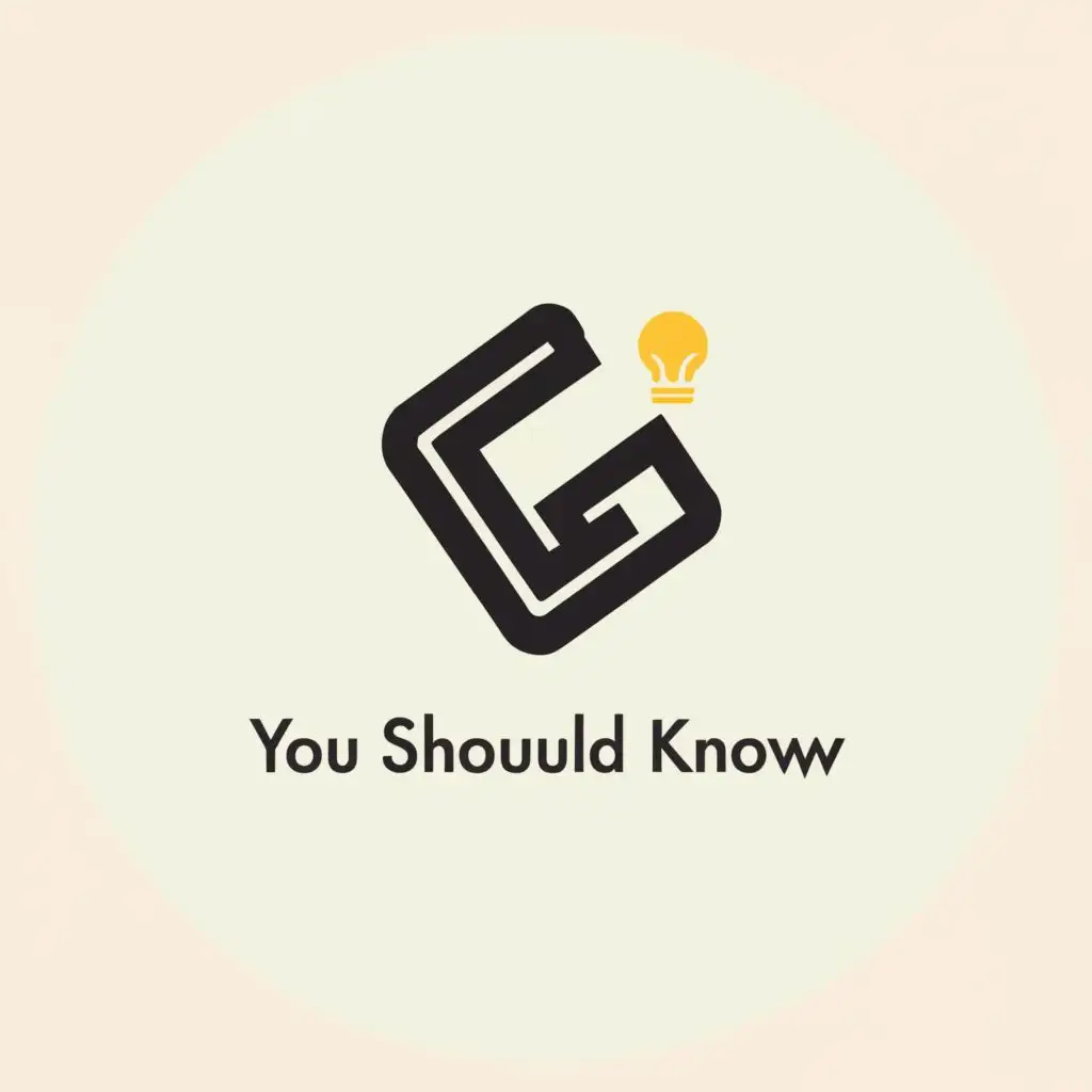 a logo design,with the text "You Should know", main symbol:Simple,Moderate,be used in Education industry,clear background