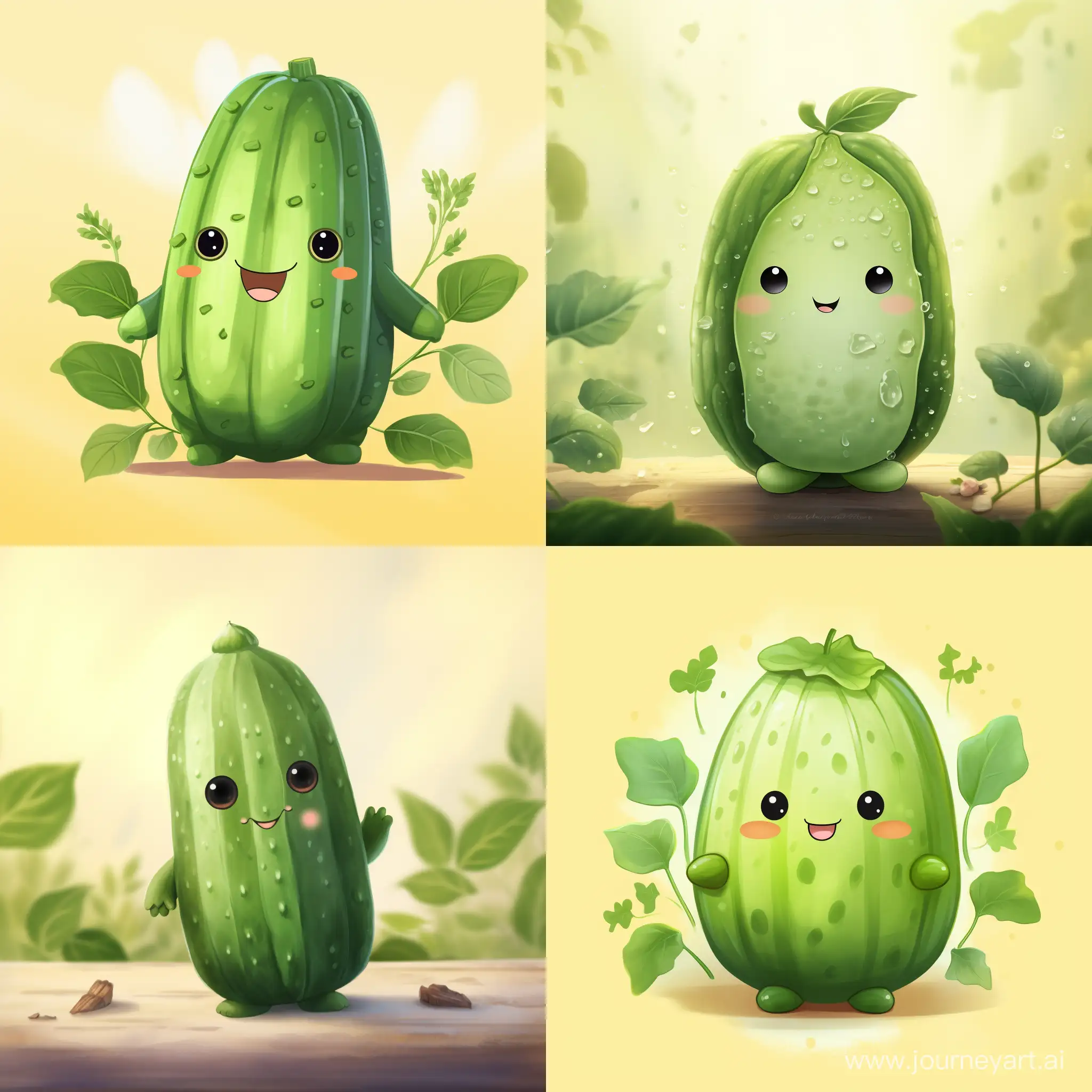 Adorable-11-Aspect-Ratio-Cucumber-Art-Vibrant-and-Playful-Vegetable-Illustration