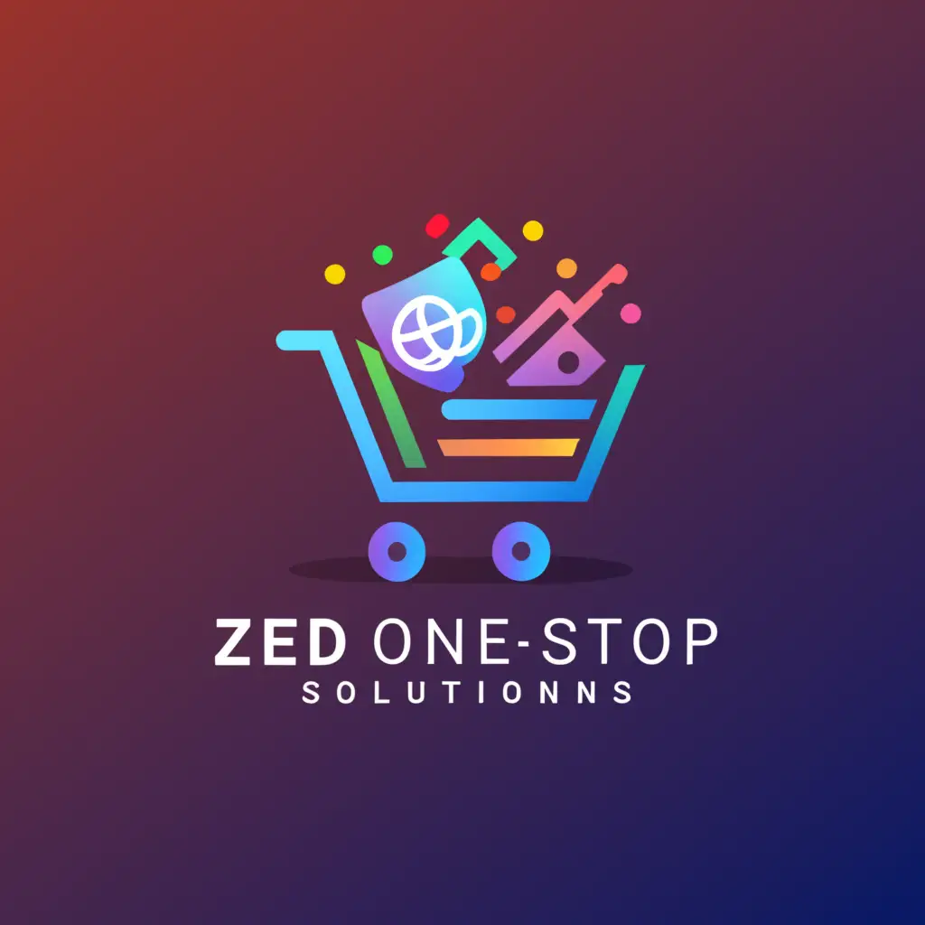 a logo design,with the text "Zed One Stop Solutions", main symbol:Trolley,complex,clear background