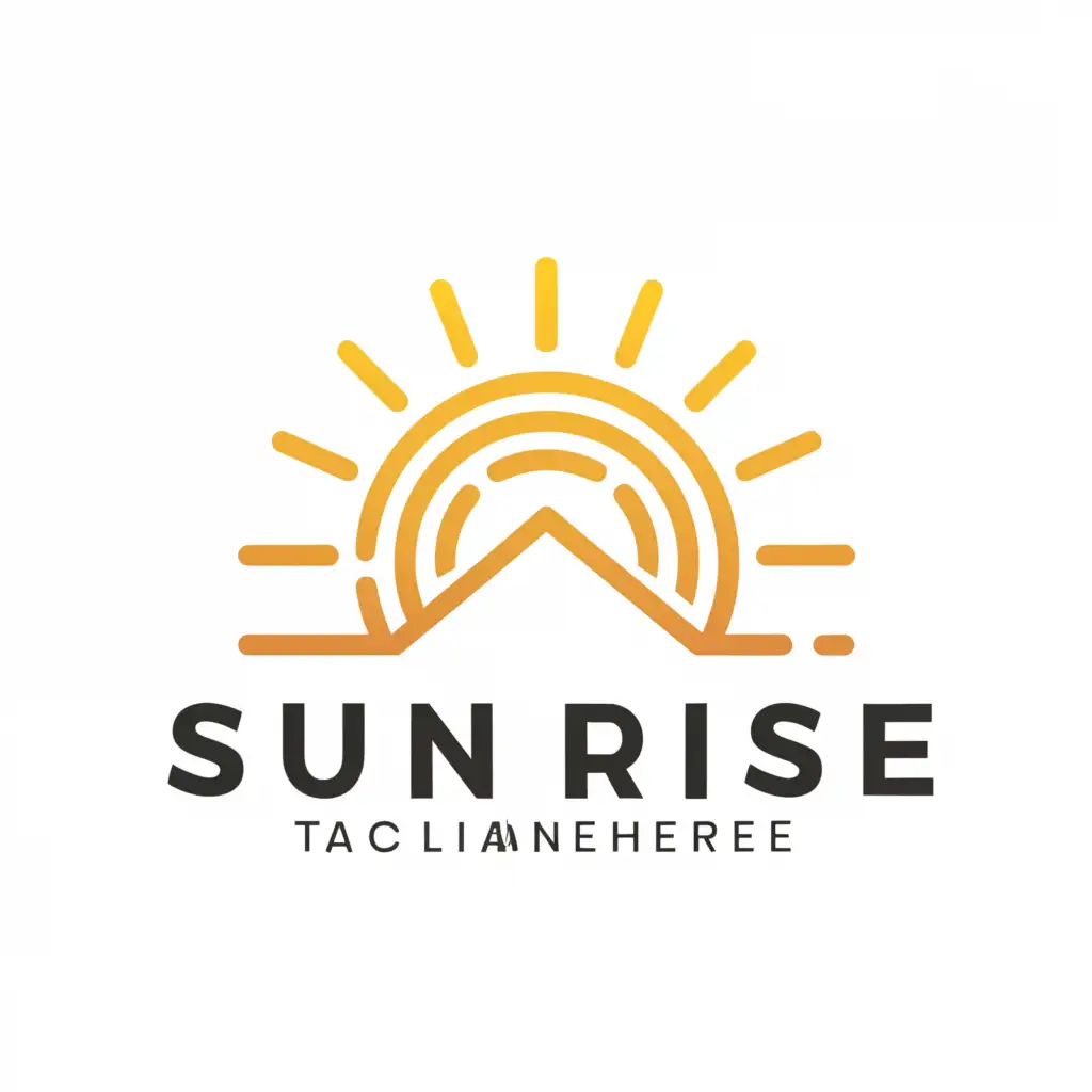 a logo design,with the text "sun rise", main symbol:sun,Moderate,clear background