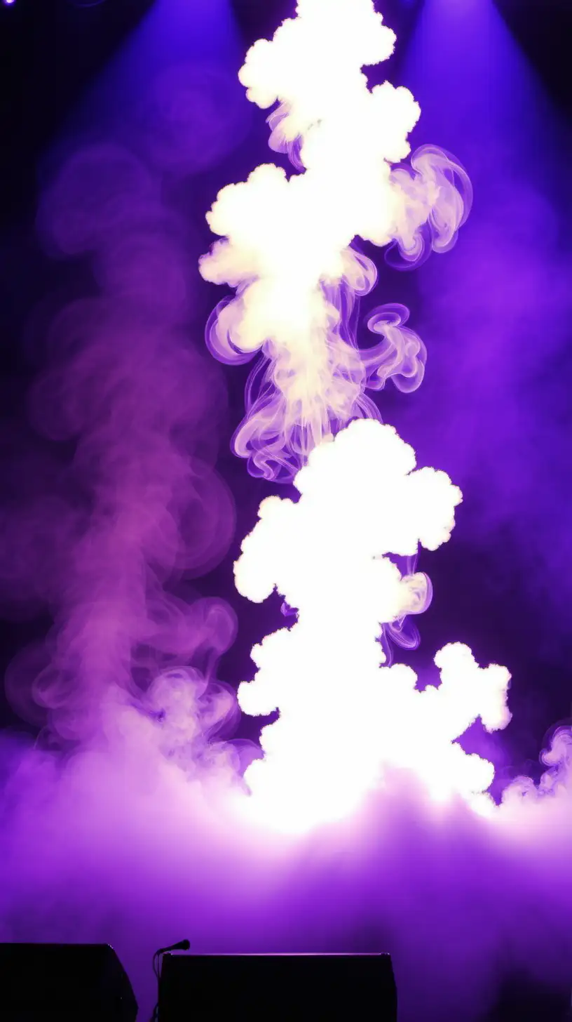 Background of lights, smoke, stage, purple haze, 