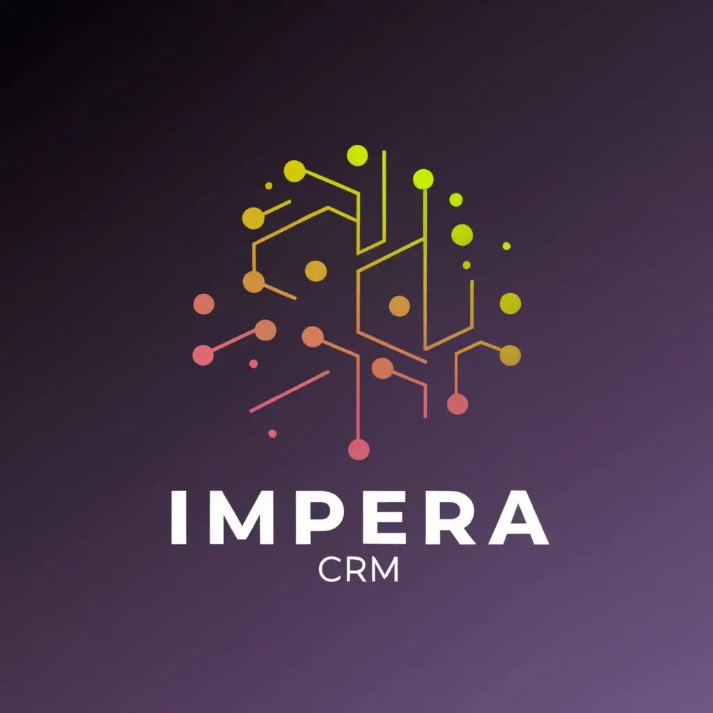 LOGO-Design-For-IMPERA-CRM-Abstract-Futuristic-Design-in-Dark-and-Light-Violet-with-Dynamic-Typography
