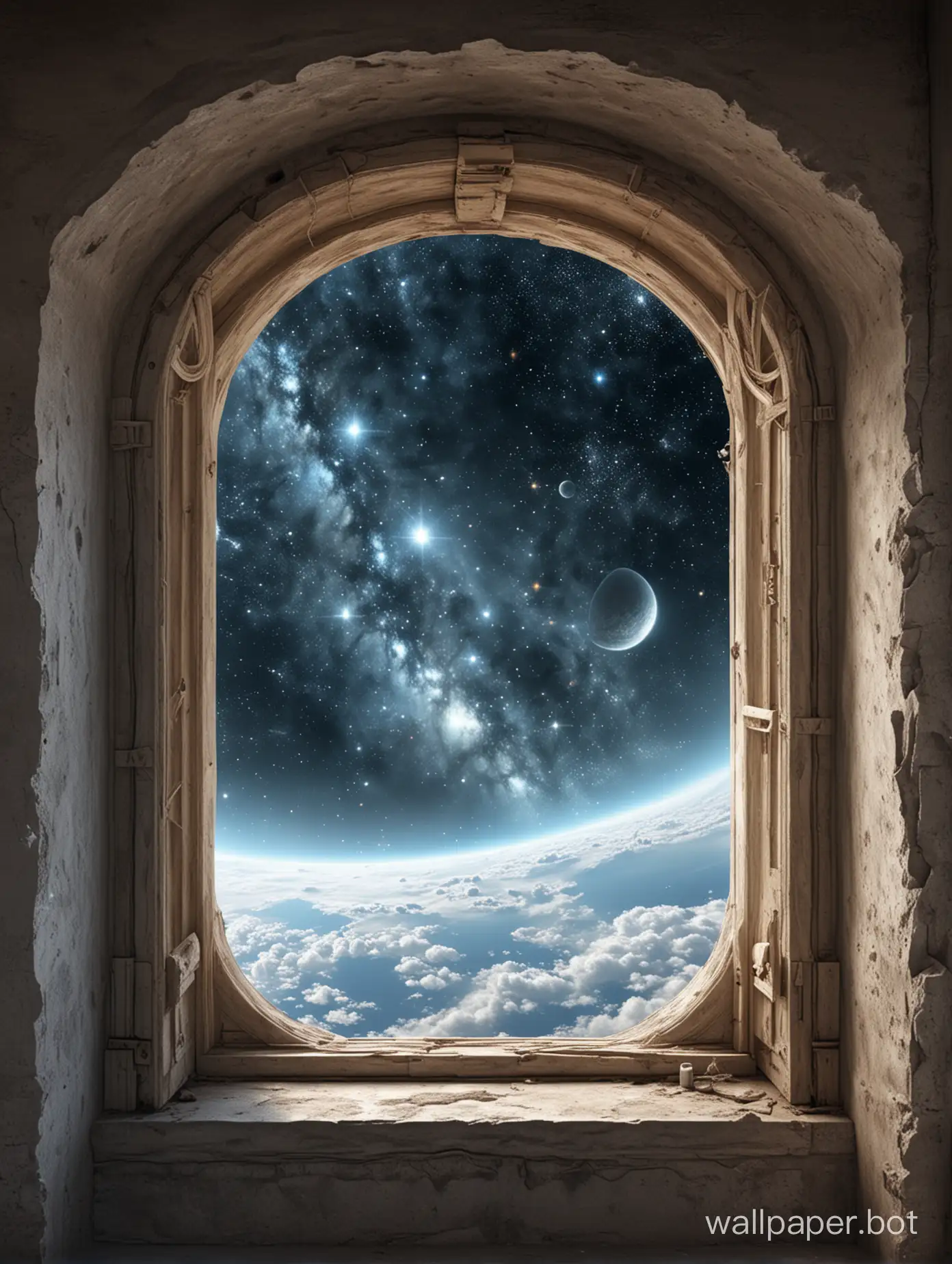 Window into fantasy space. High resolution. Very definition.