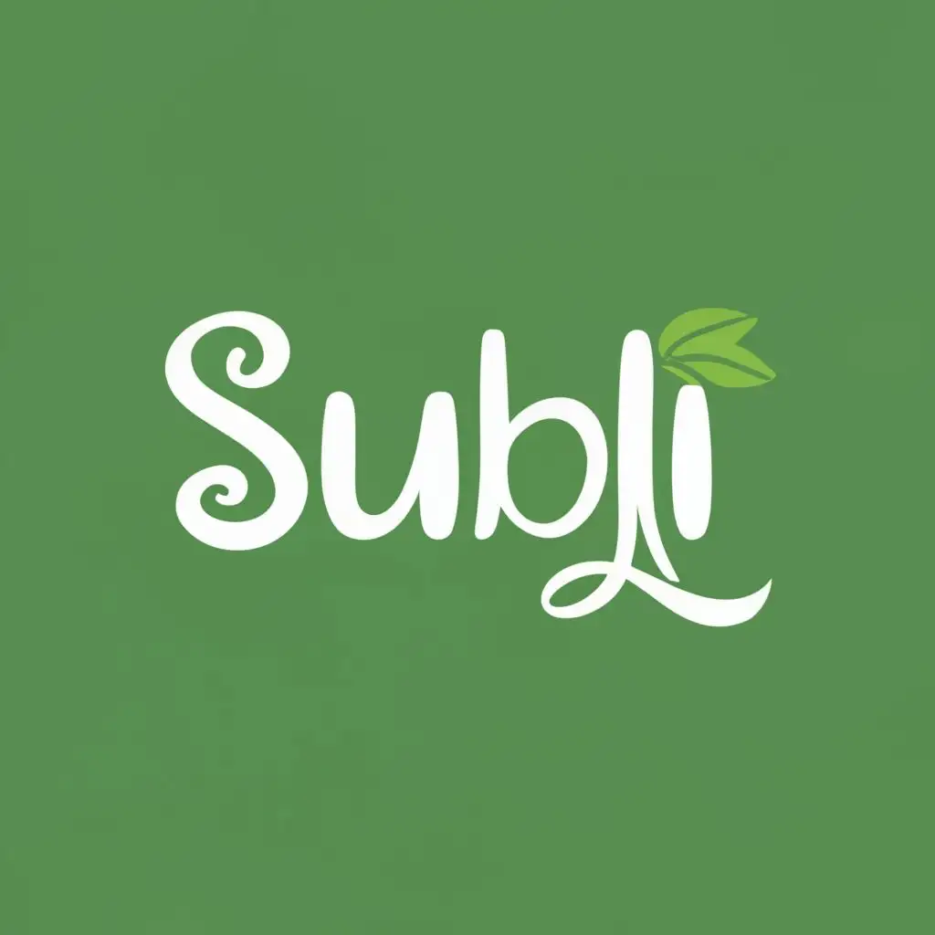 logo, vegetable fruits or grocery, with the text "subji", typography