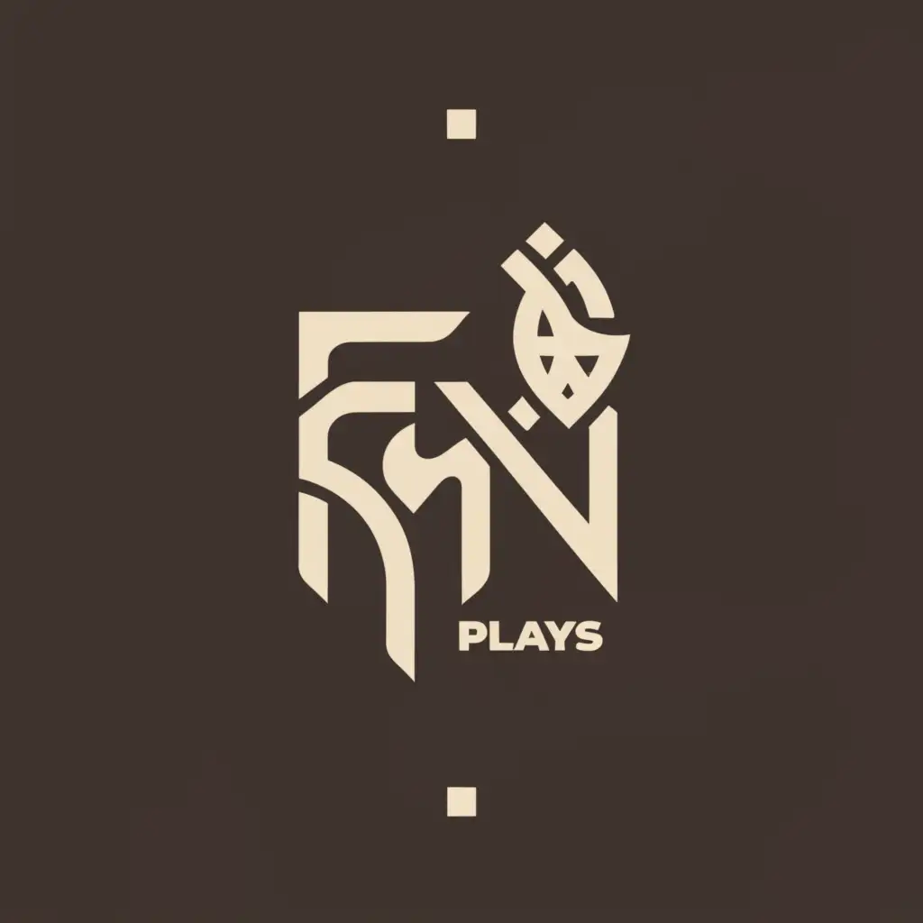a logo design,with the text "Faizan Plays", main symbol:FN,Moderate,clear background