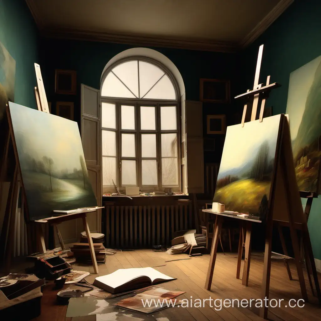 Exploring-Artistic-Depths-in-a-Tranquil-Studio-Setting