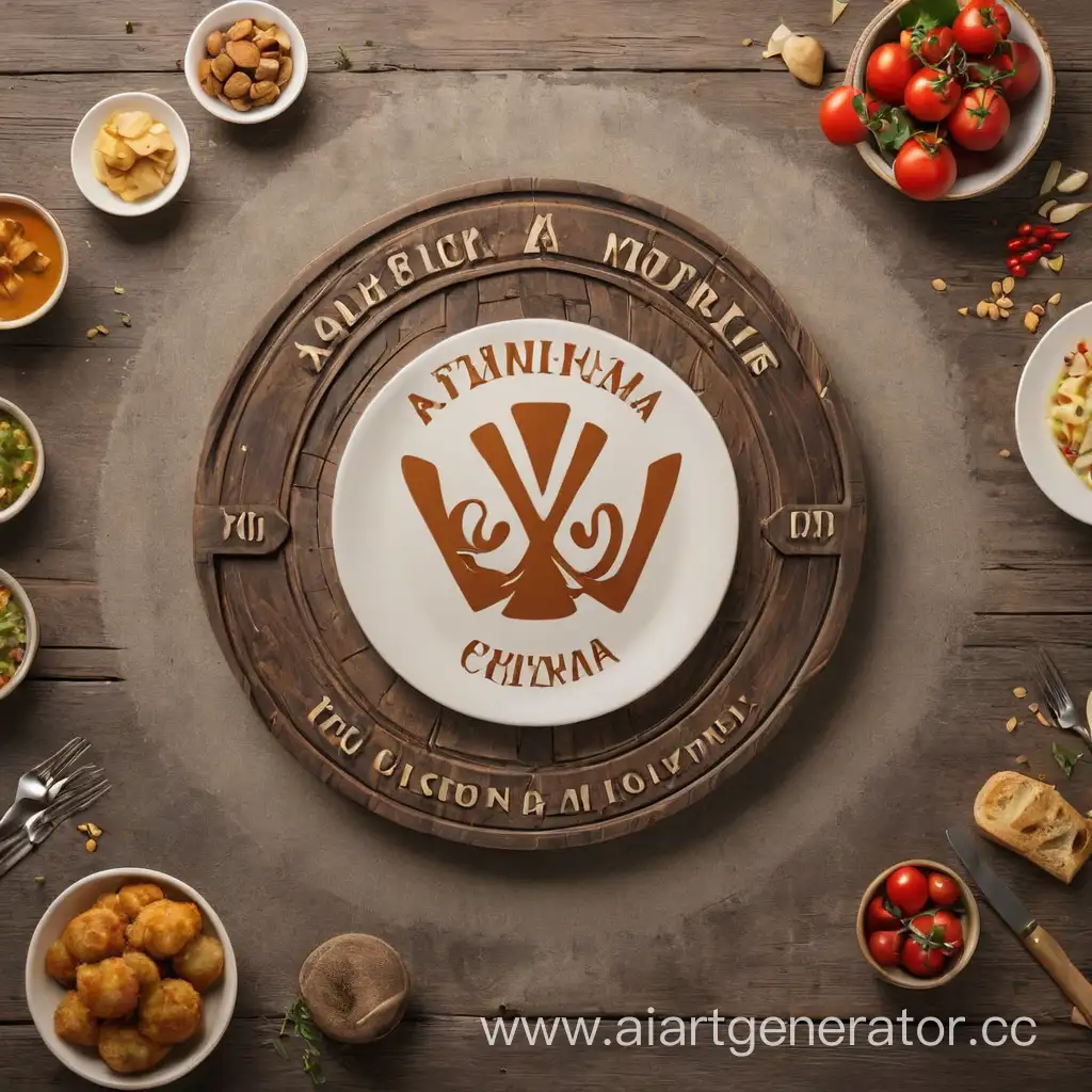 Corporate-Block-Logo-Sign-and-Slogan-in-Russian-Cuisine-Restaurant-Network