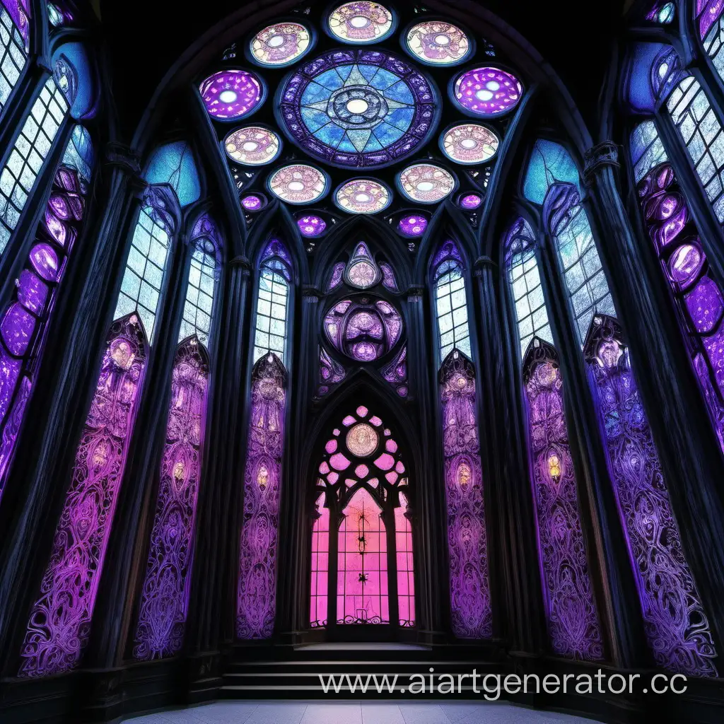 Gothic-Temple-of-Magic-and-Enchantment-with-Stained-Glass-Windows