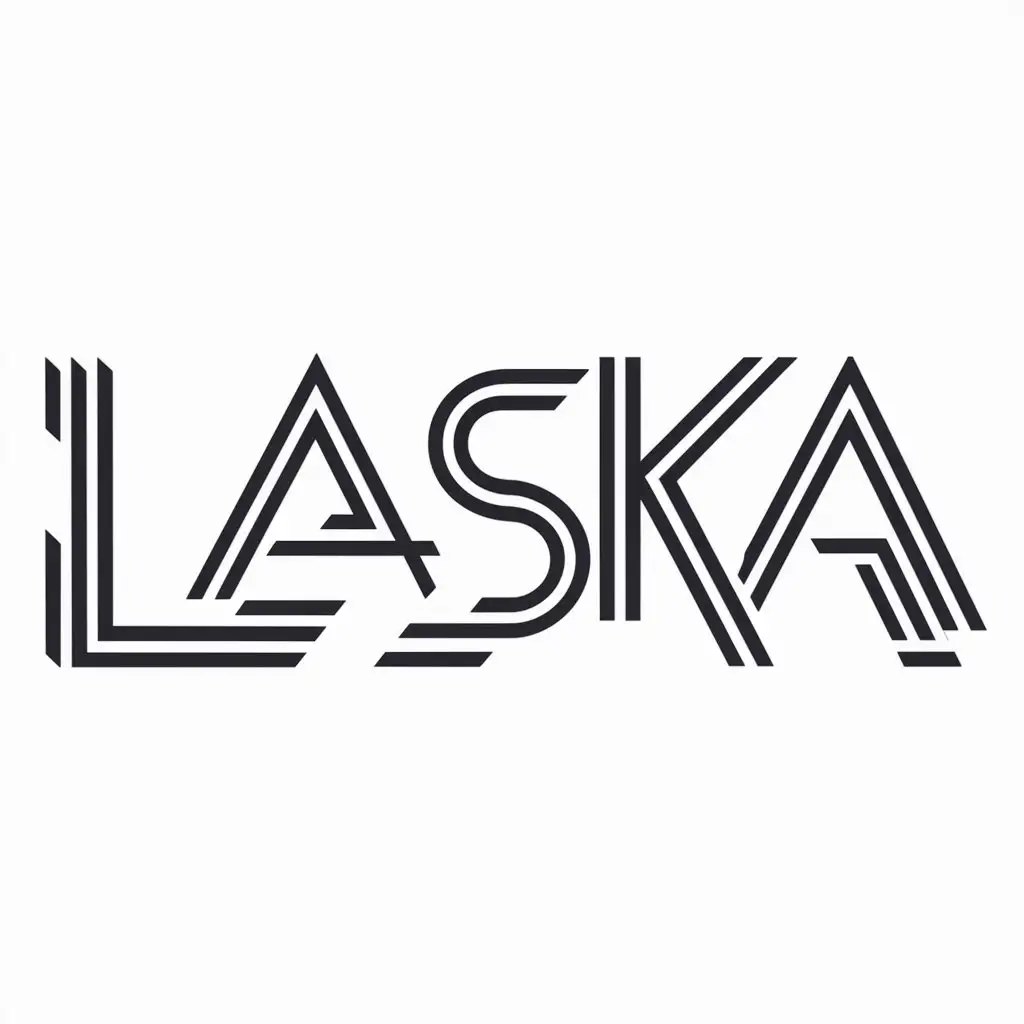 inscription "LasKa", signature style, electronic music artist logo