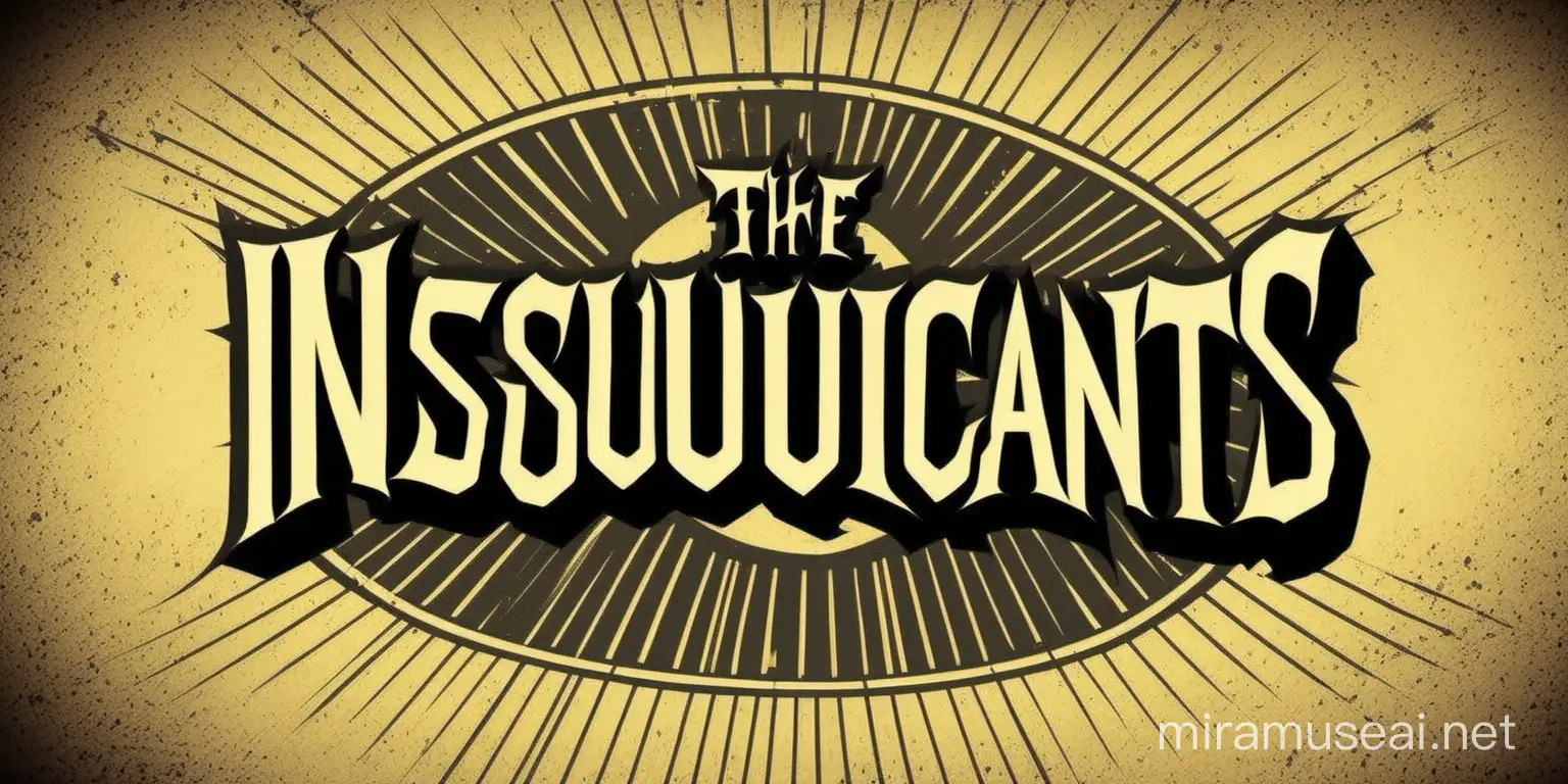 A logo for a rock band called the Insouciants. It should have a cool retro look and be the right size for a Facebook banner.