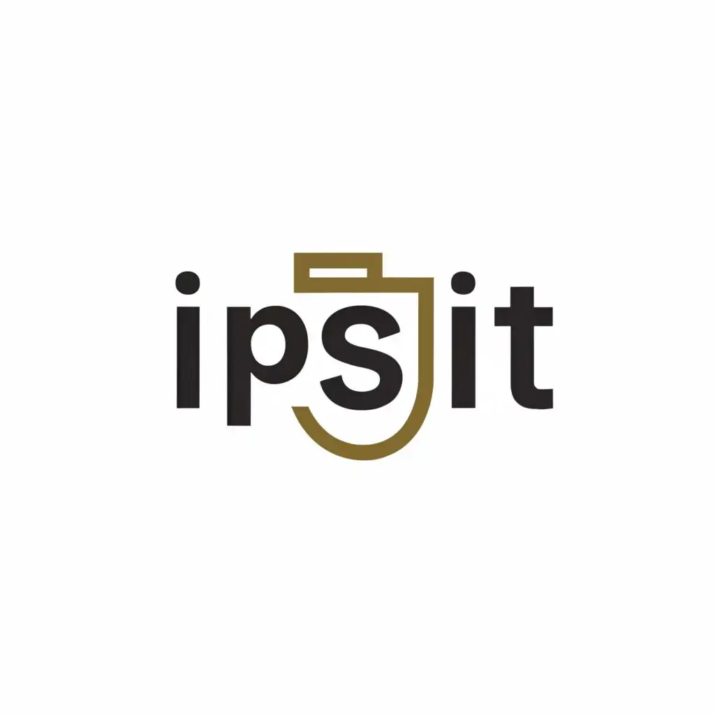 a logo design,with the text "Ipsit", main symbol:jewellery,Minimalistic,clear background