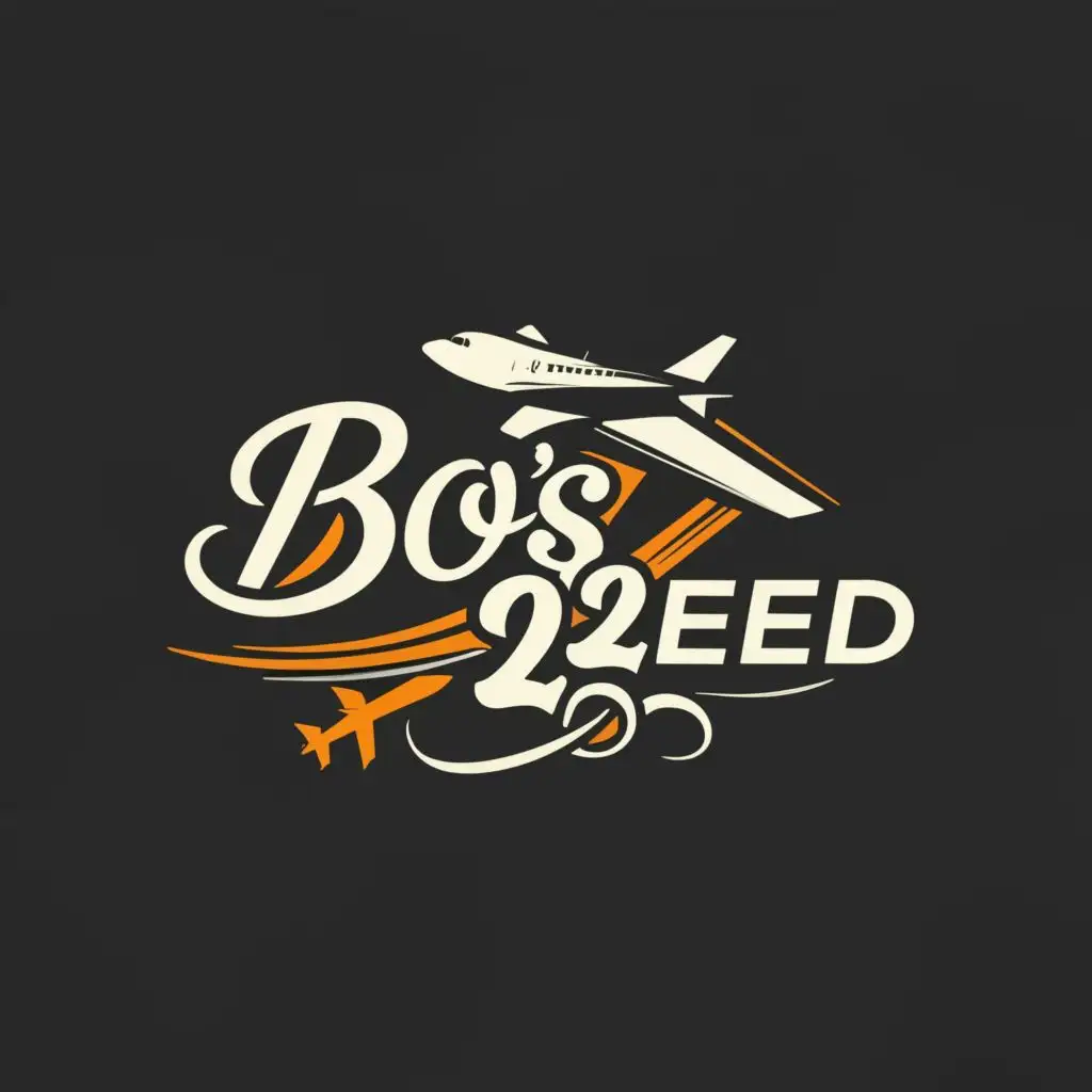 logo, plane, with the text "BOS2EED", typography, be used in Travel industry